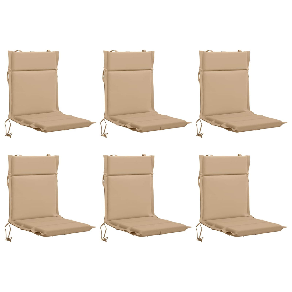6-delt højt rygstol puder GEMERT 6 pcs 100% polyester
