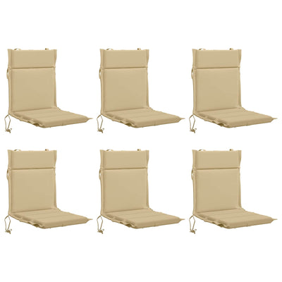 6-delt højt rygstol puder GEMERT 6 pcs 100% polyester Beige