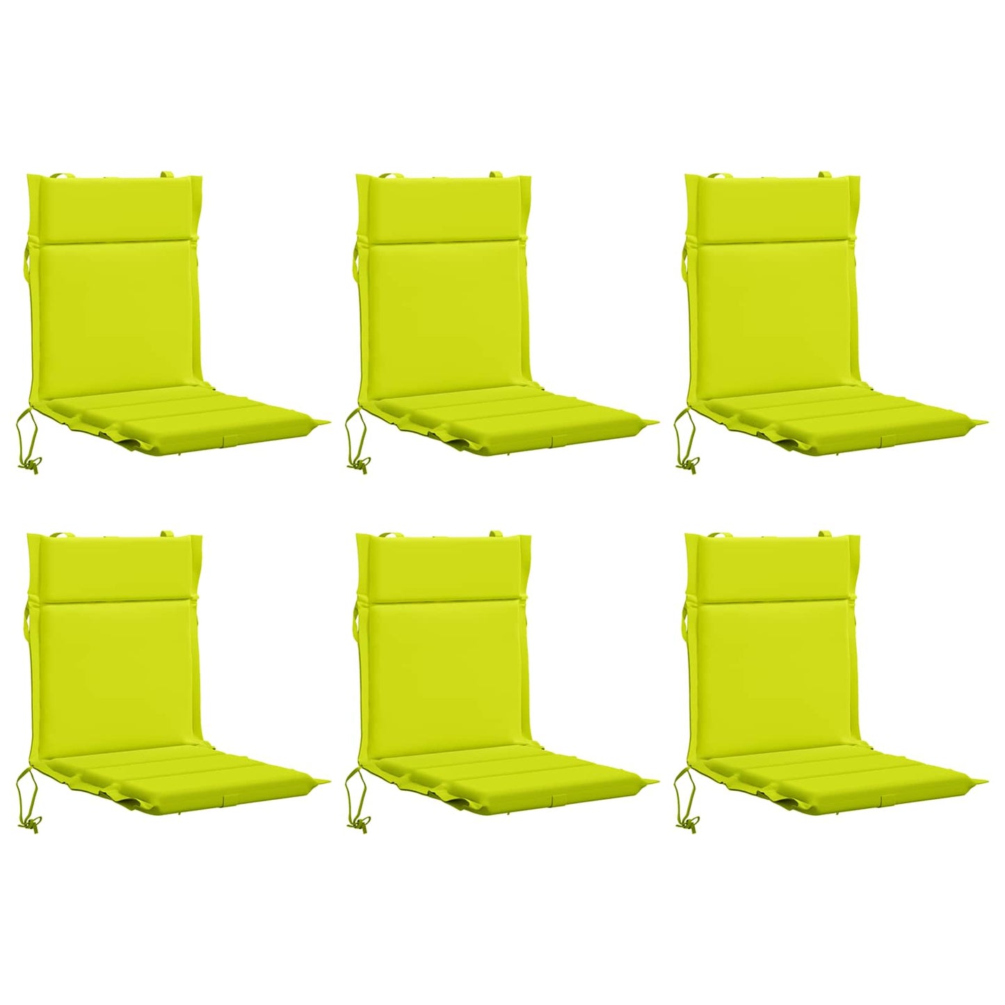 6-delt højt rygstol puder GEMERT 6 pcs 100% polyester Lys grøn