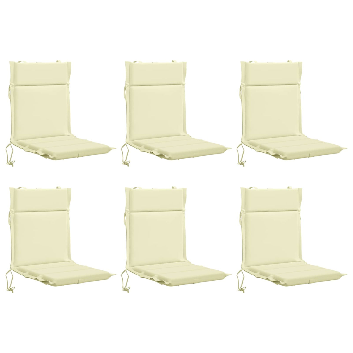 6-delt højt rygstol puder GEMERT 6 pcs 100% polyester
