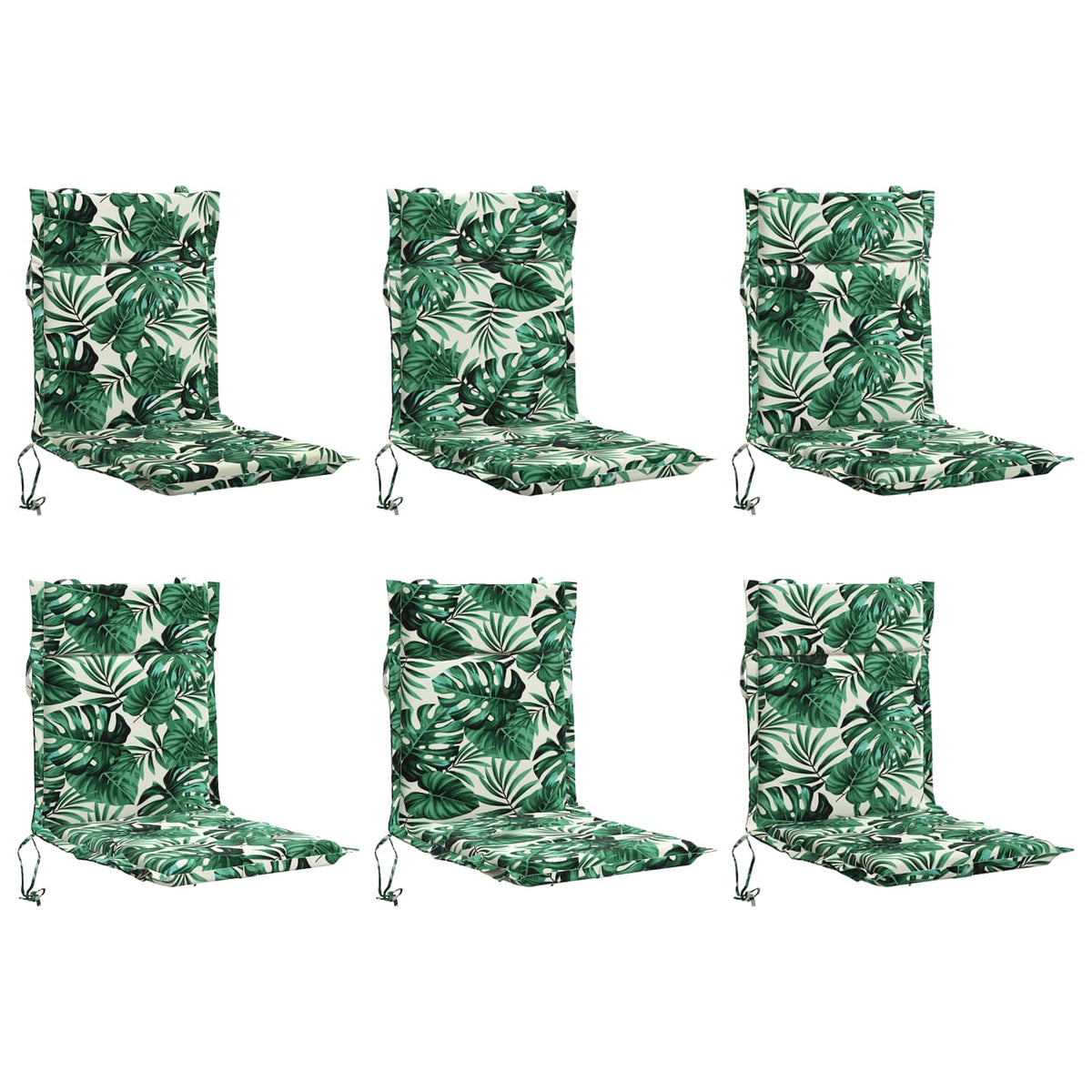 6-delt højt rygstol puder GEMERT 6 pcs 100% polyester
