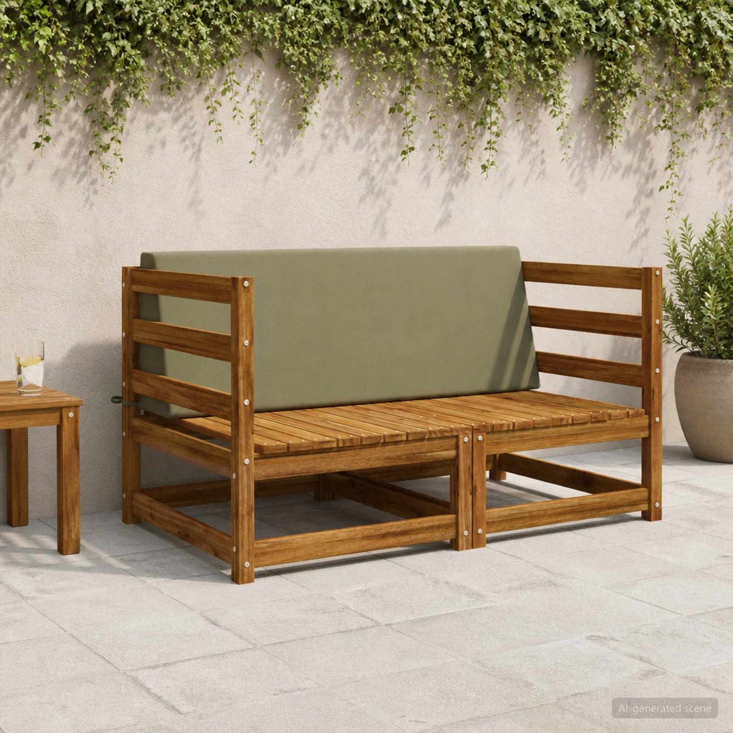 Ryghynde SOEST 100% polyester Olivengrøn 120 x 20 x 40 cm