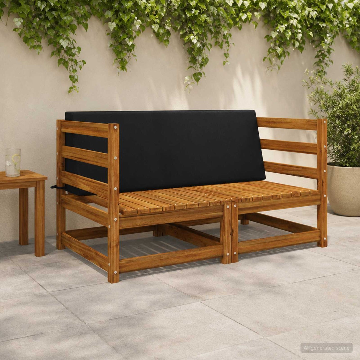 Ryghynde SOEST 100% polyester Sort 120 x 20 x 40 cm