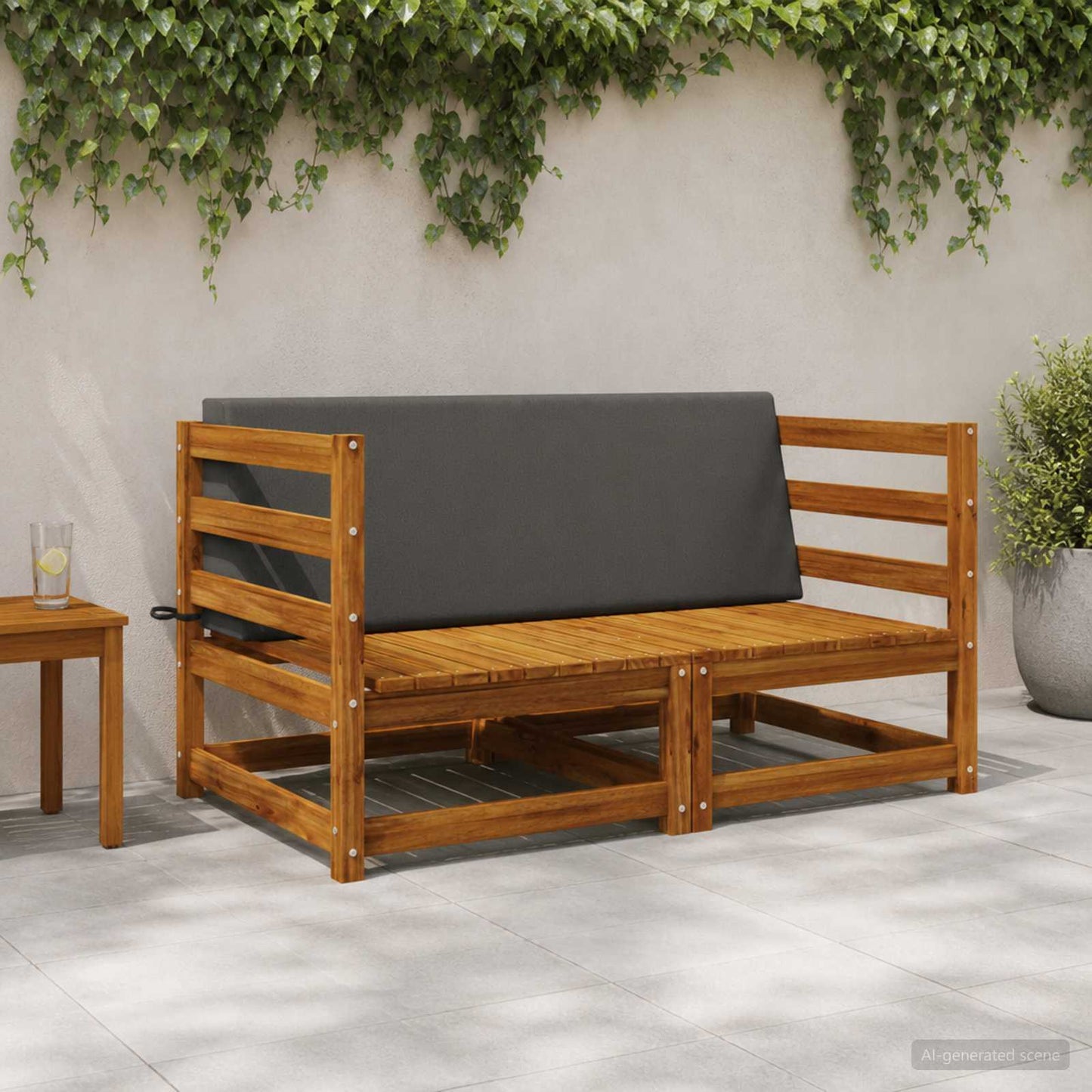 Ryghynde SOEST 100% polyester Antracit 120 x 20 x 40 cm