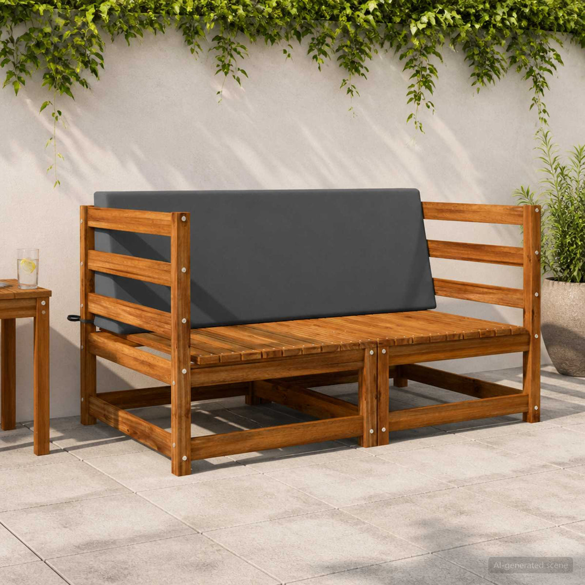 Ryghynde SOEST 100% polyester Antracit 120 x 20 x 40 cm