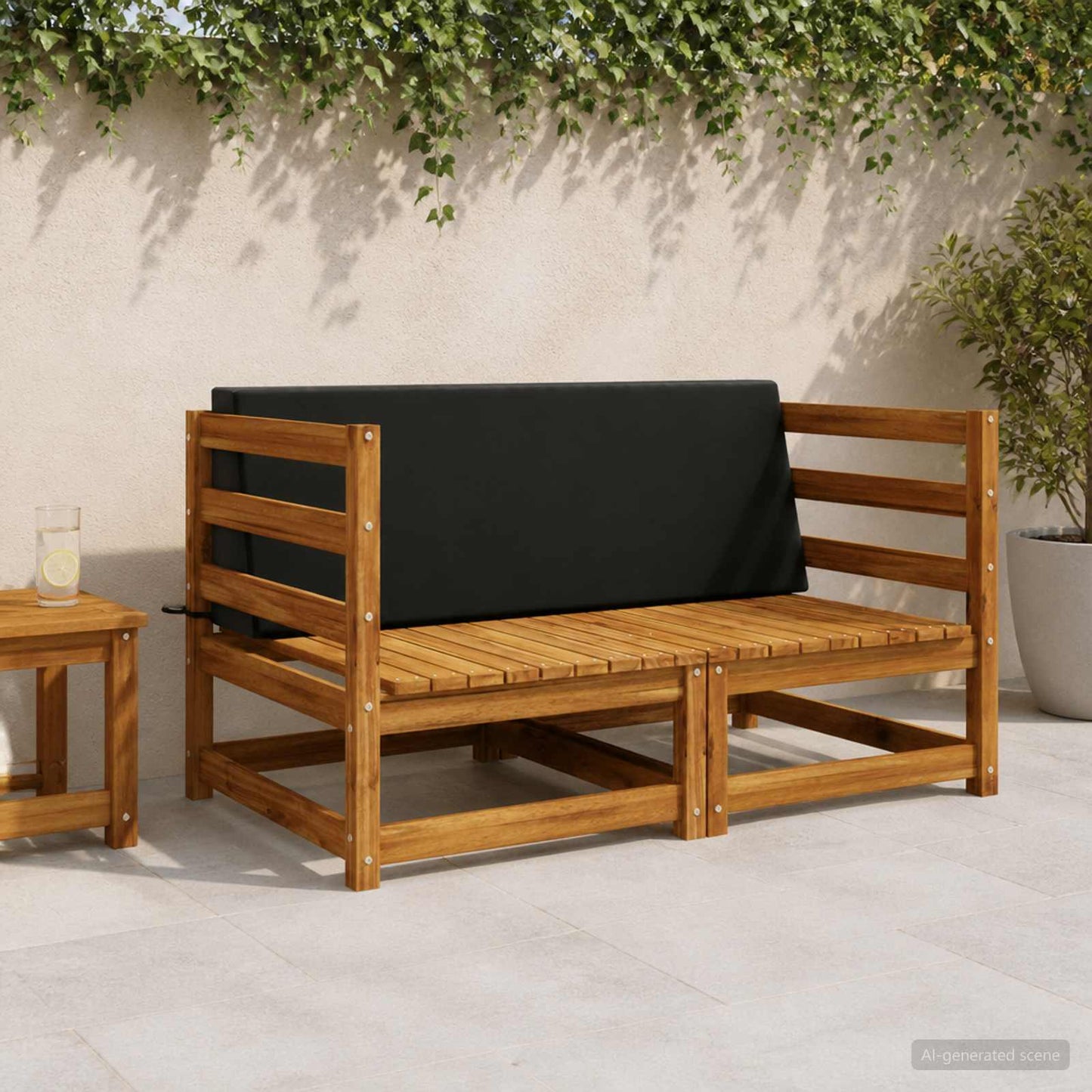 Ryghynde SOEST 100% polyester Sort 120 x 20 x 40 cm