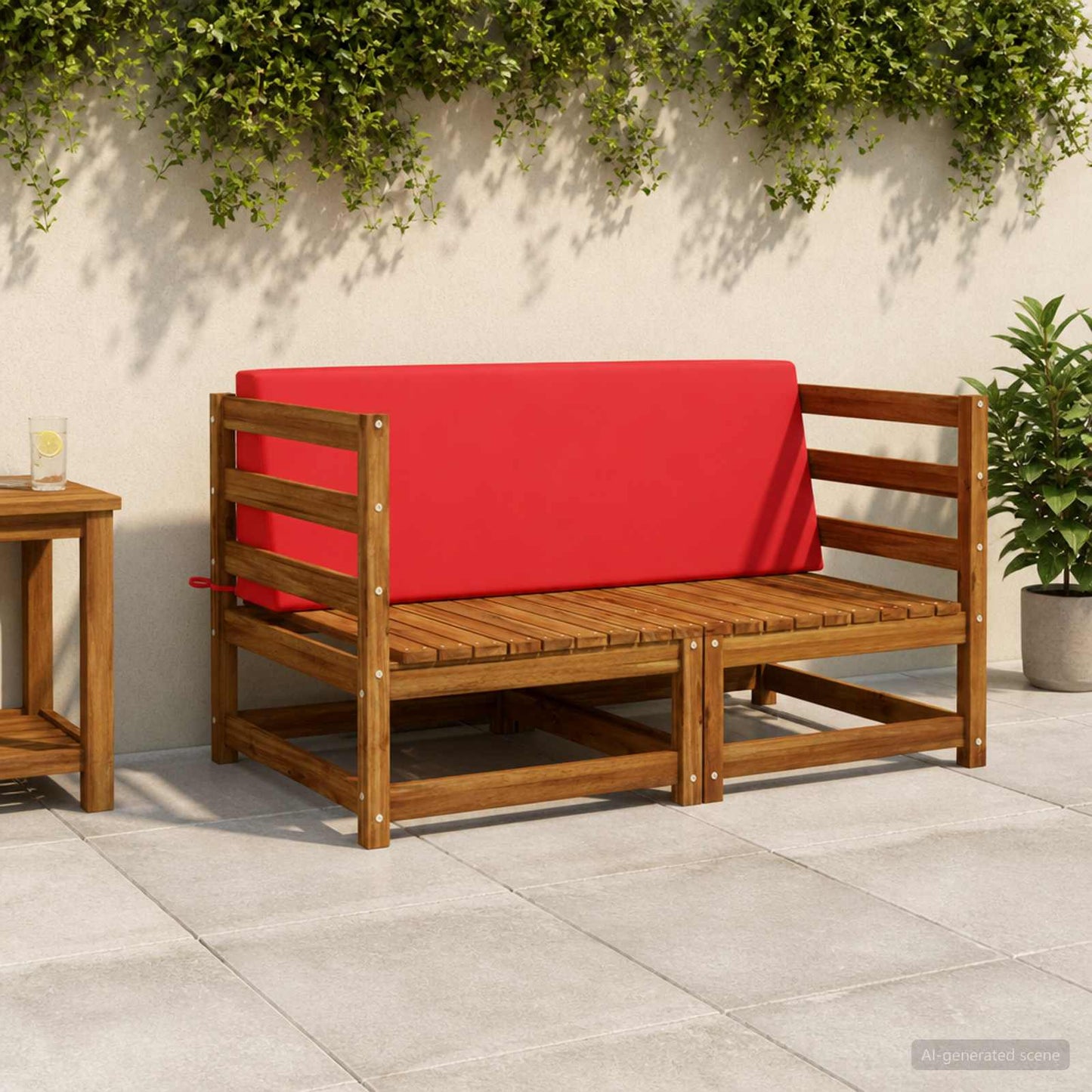 Ryghynde SOEST 100% polyester Rød 120 x 20 x 40 cm