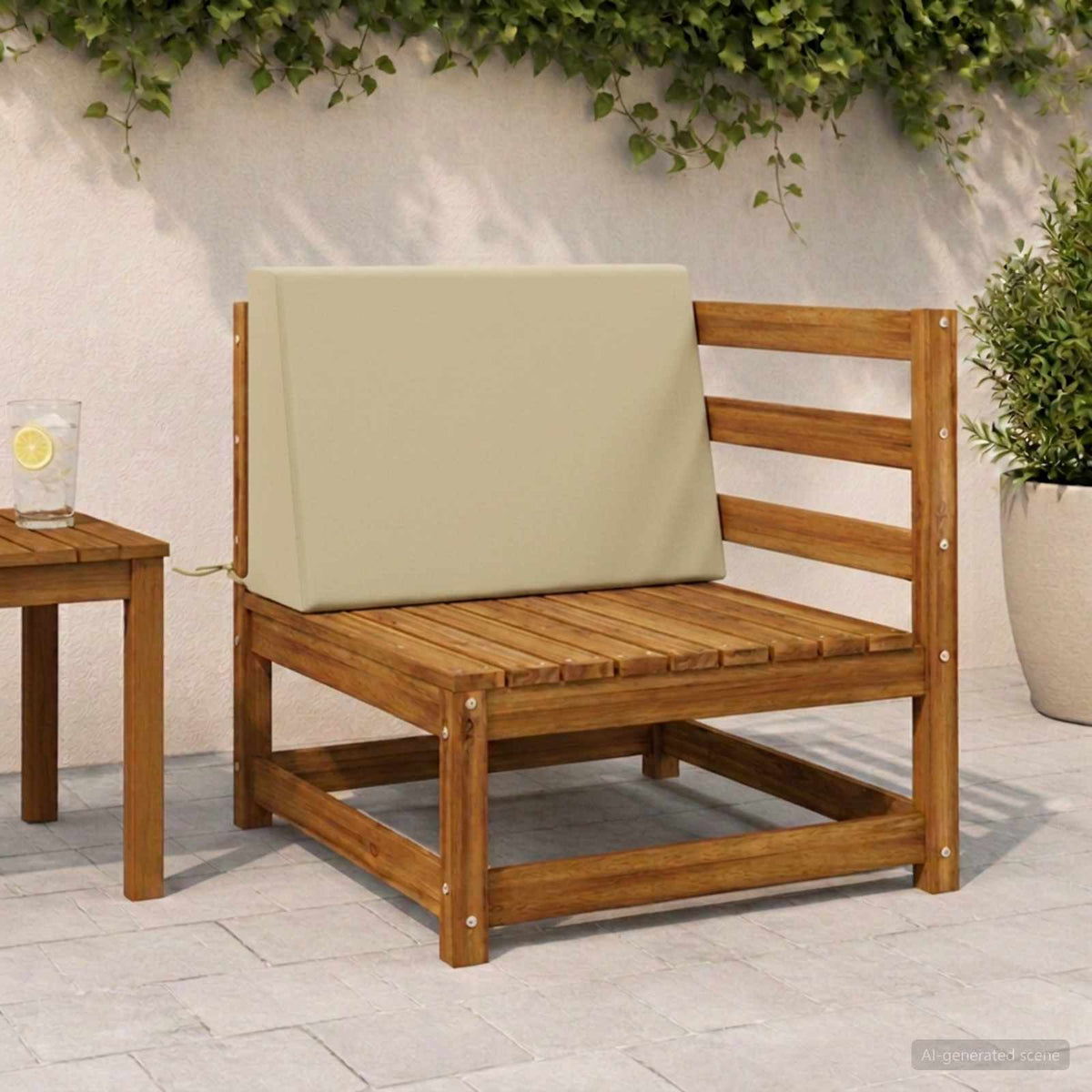 Ryghynde SOEST 100% polyester Lysegrøn 60 x 20 x 40 cm