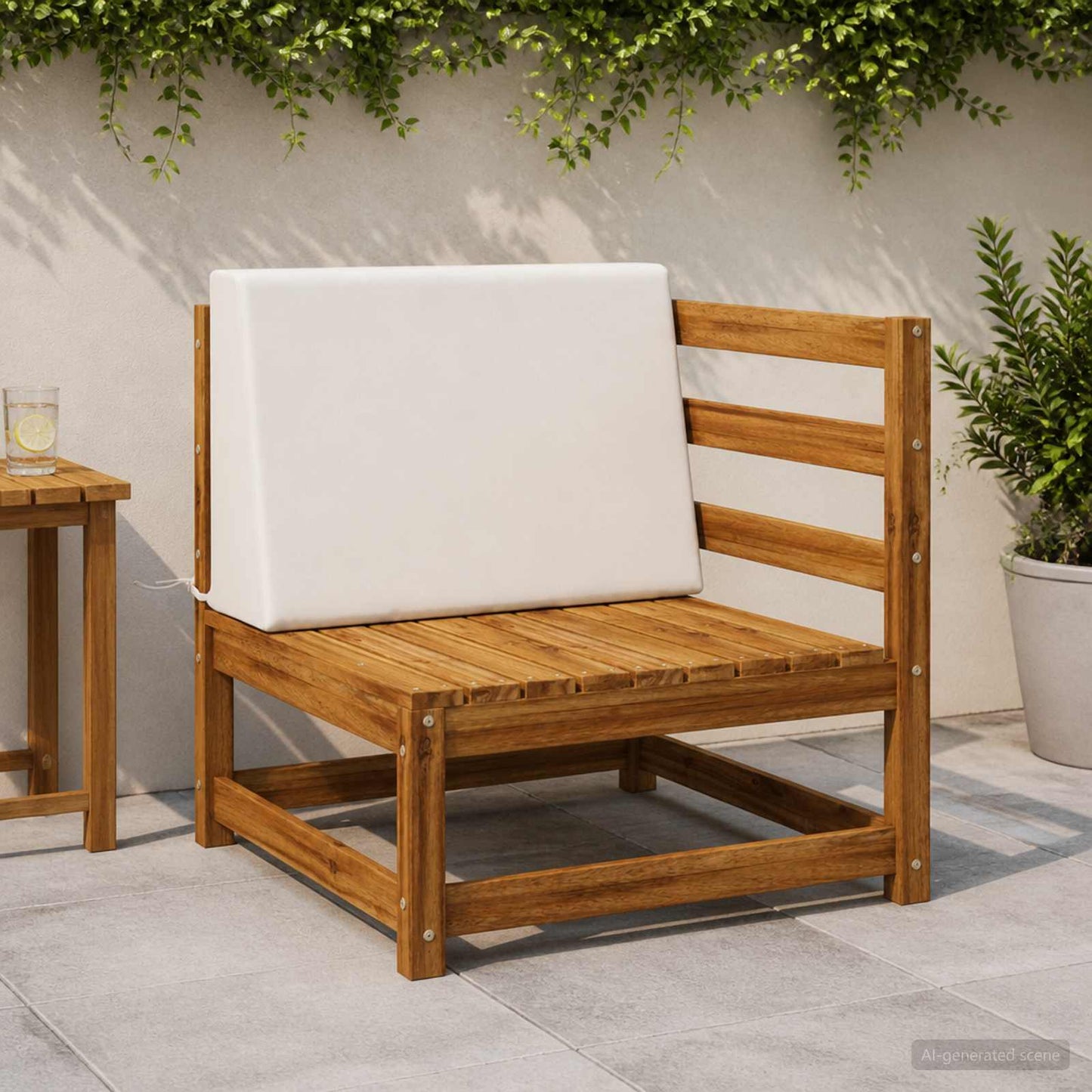 Ryghynde SOEST 100% polyester Hvid 60 x 20 x 40 cm