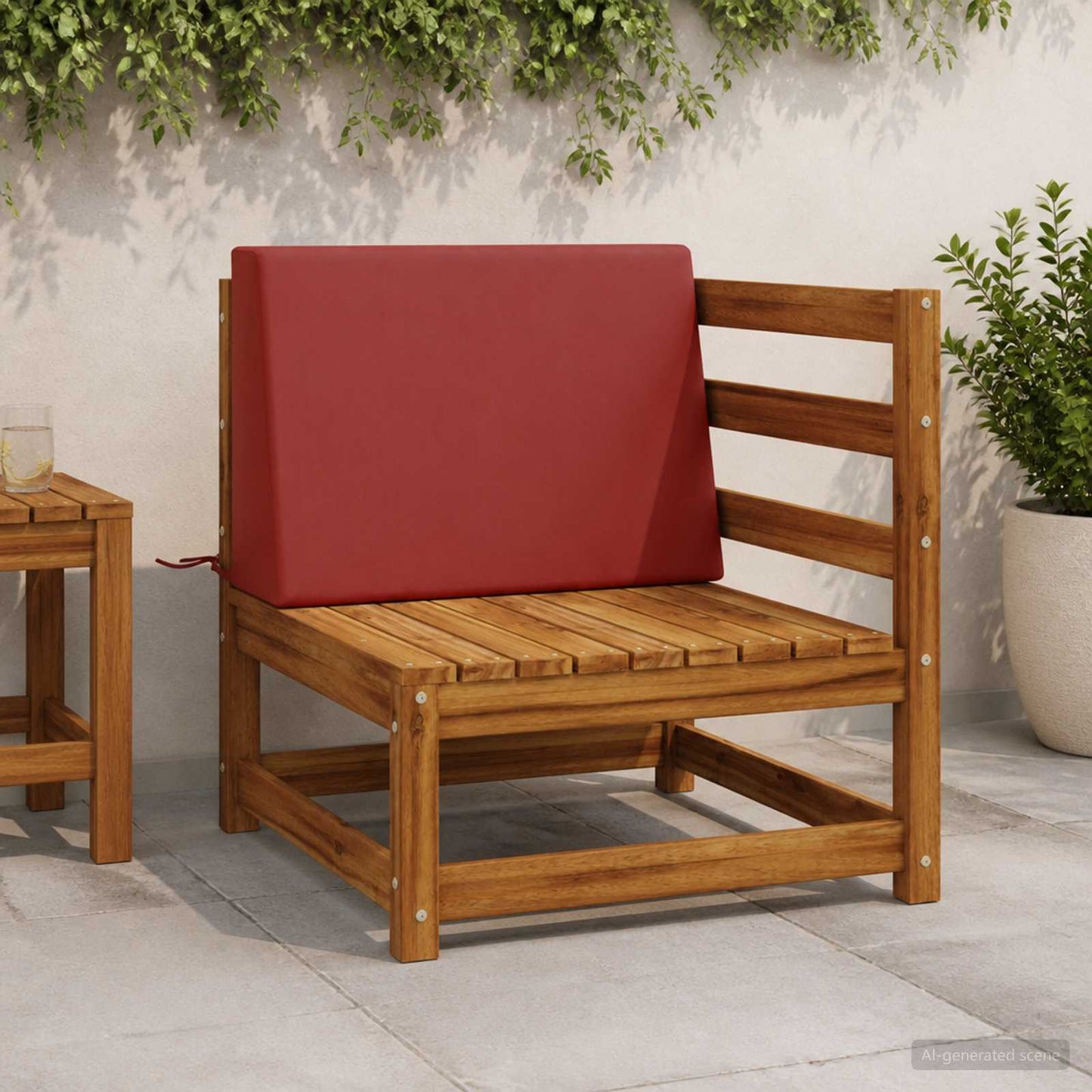Ryghynde SOEST 100% polyester Rød 60 x 20 x 40 cm