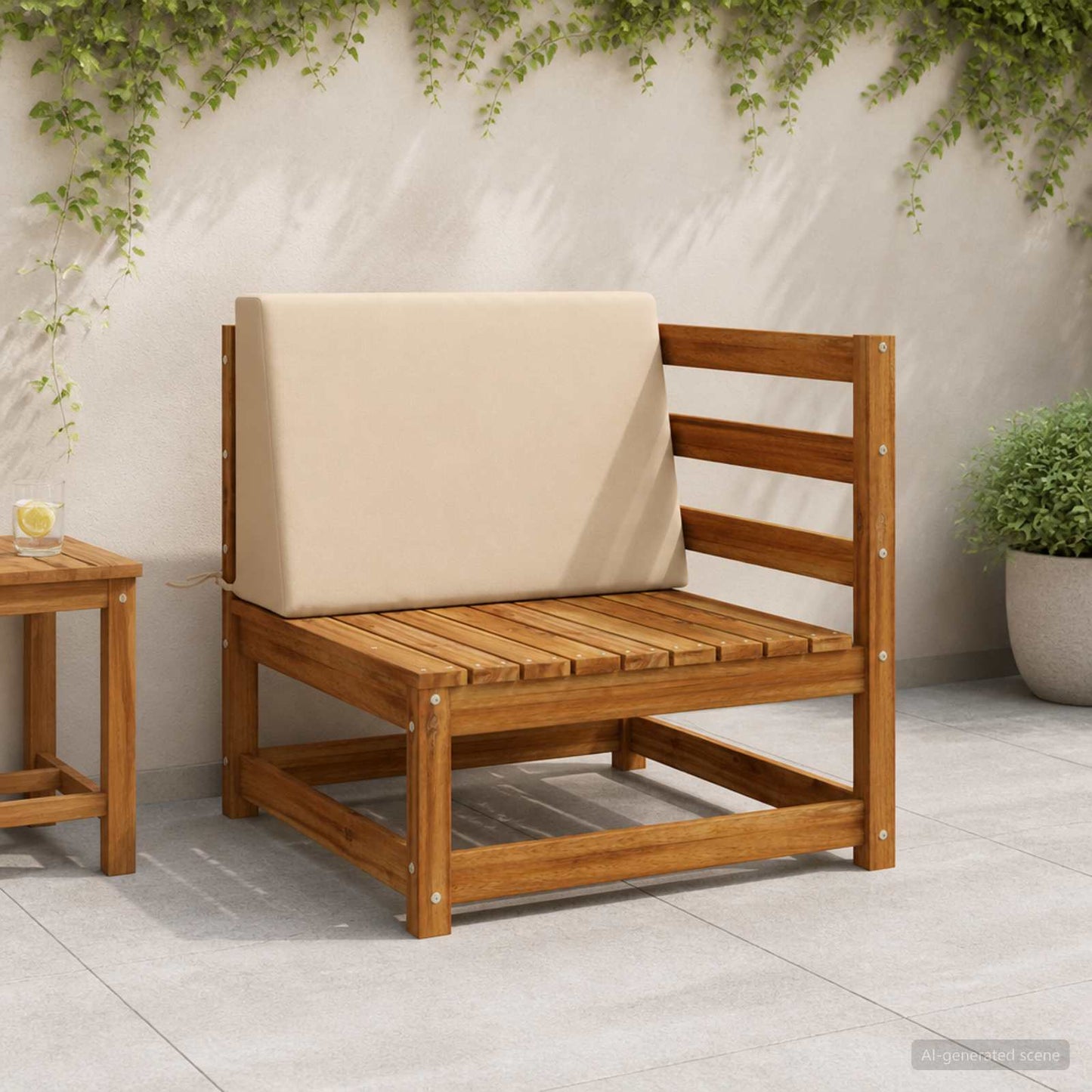 Ryghynde SOEST 100% polyester Cremefarvet 60 x 20 x 40 cm