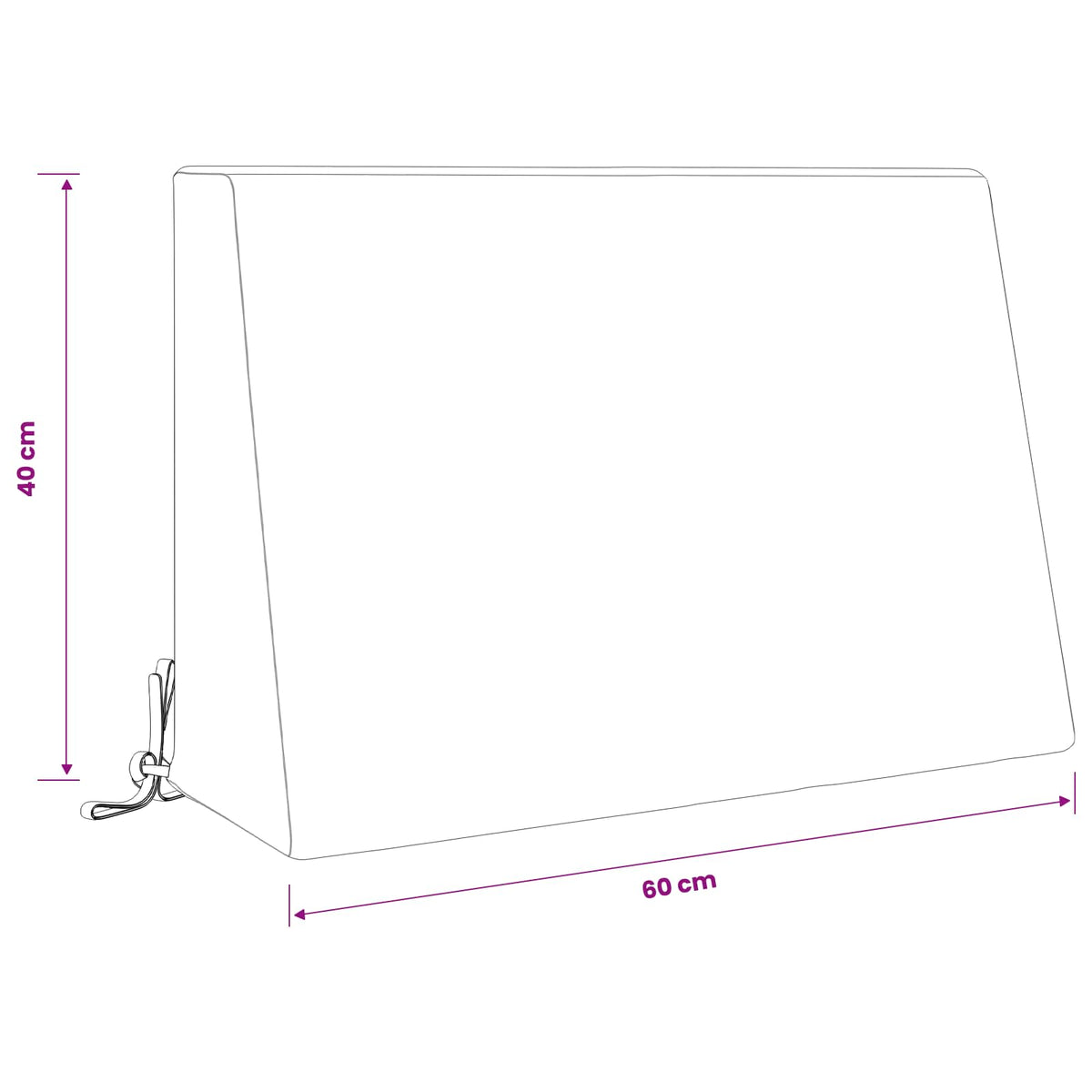 Ryghynde SOEST 100% polyester Cremefarvet 60 x 20 x 40 cm