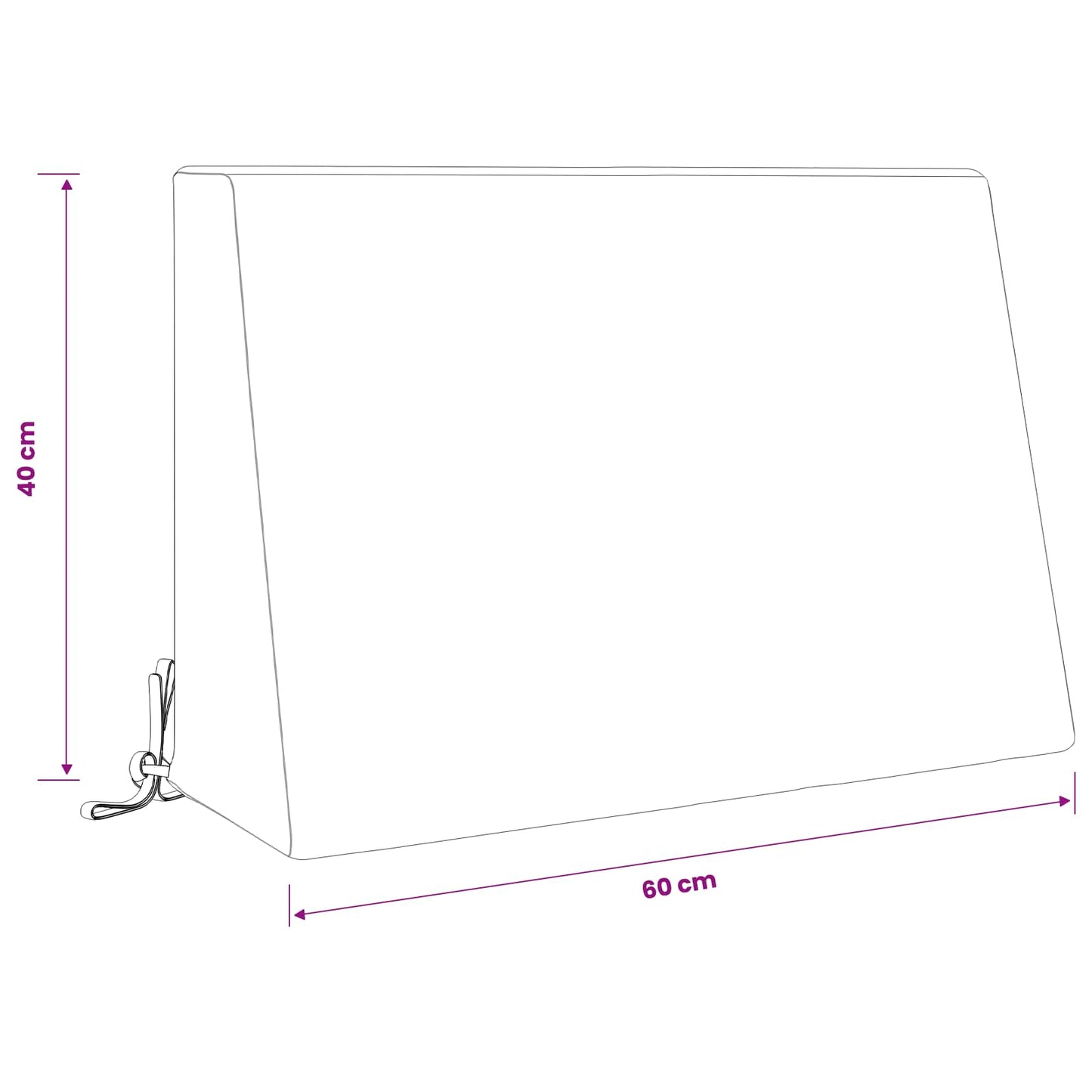 Ryghynde SOEST 100% polyester Grøn 60 x 20 x 40 cm