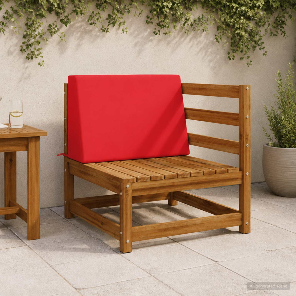 Ryghynde SOEST 100% polyester Rød 60 x 20 x 40 cm