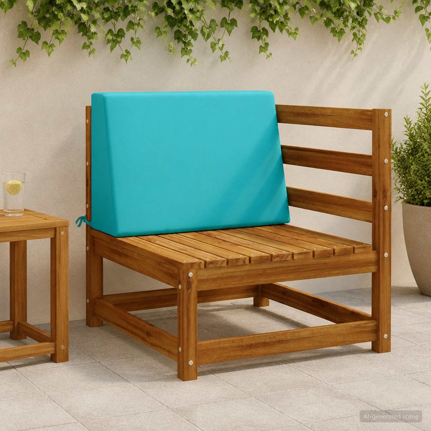 Ryghynde SOEST 100% polyester Turkis 60 x 20 x 40 cm