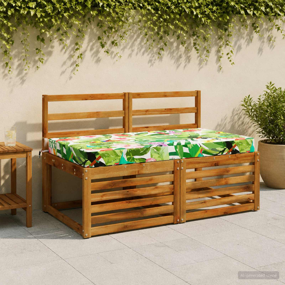 Sædehynde SOEST 100% polyester Flerfarvet 120 x 60 x 10 cm