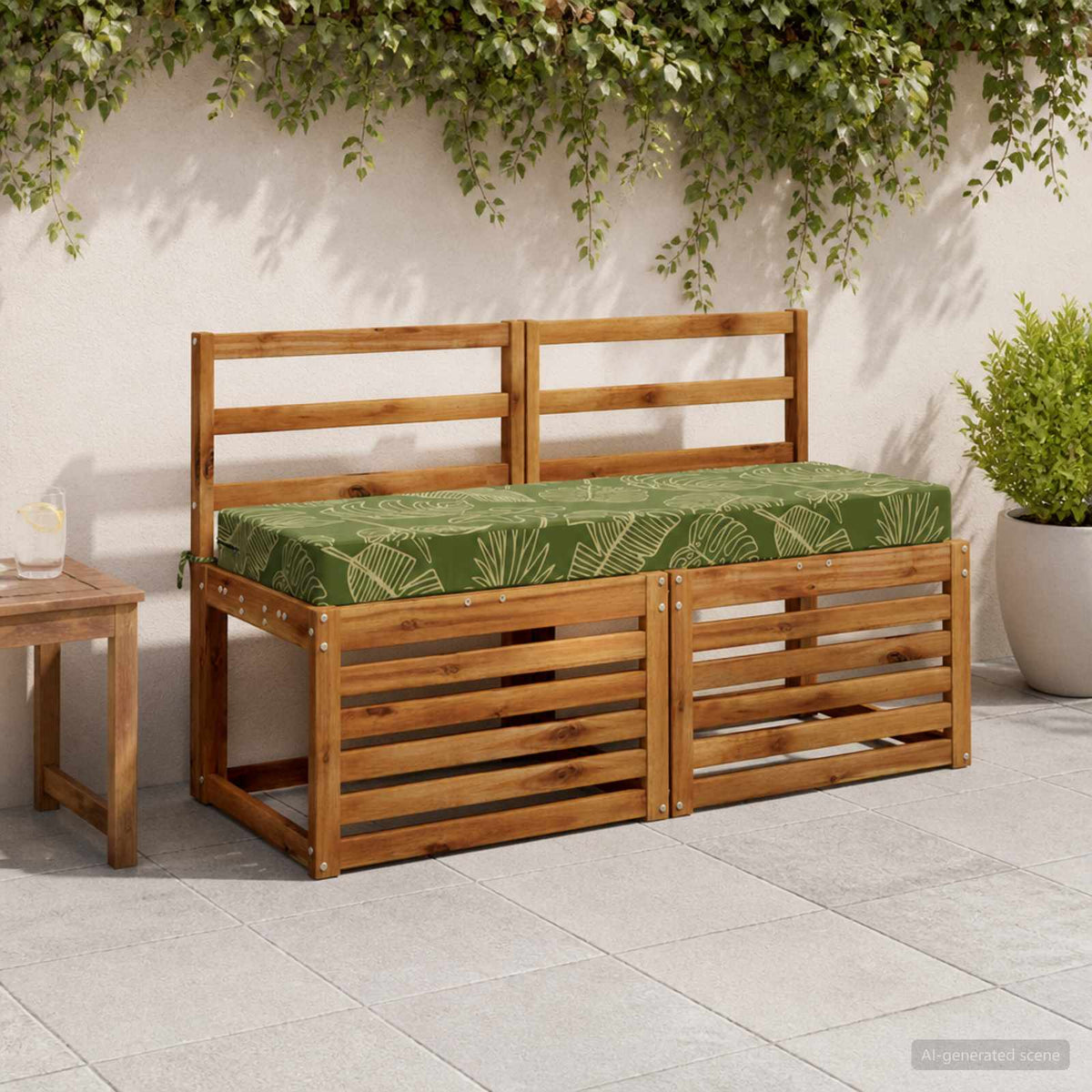 Sædehynde SOEST 100% polyester Bladdesign 120 x 40 x 10 cm