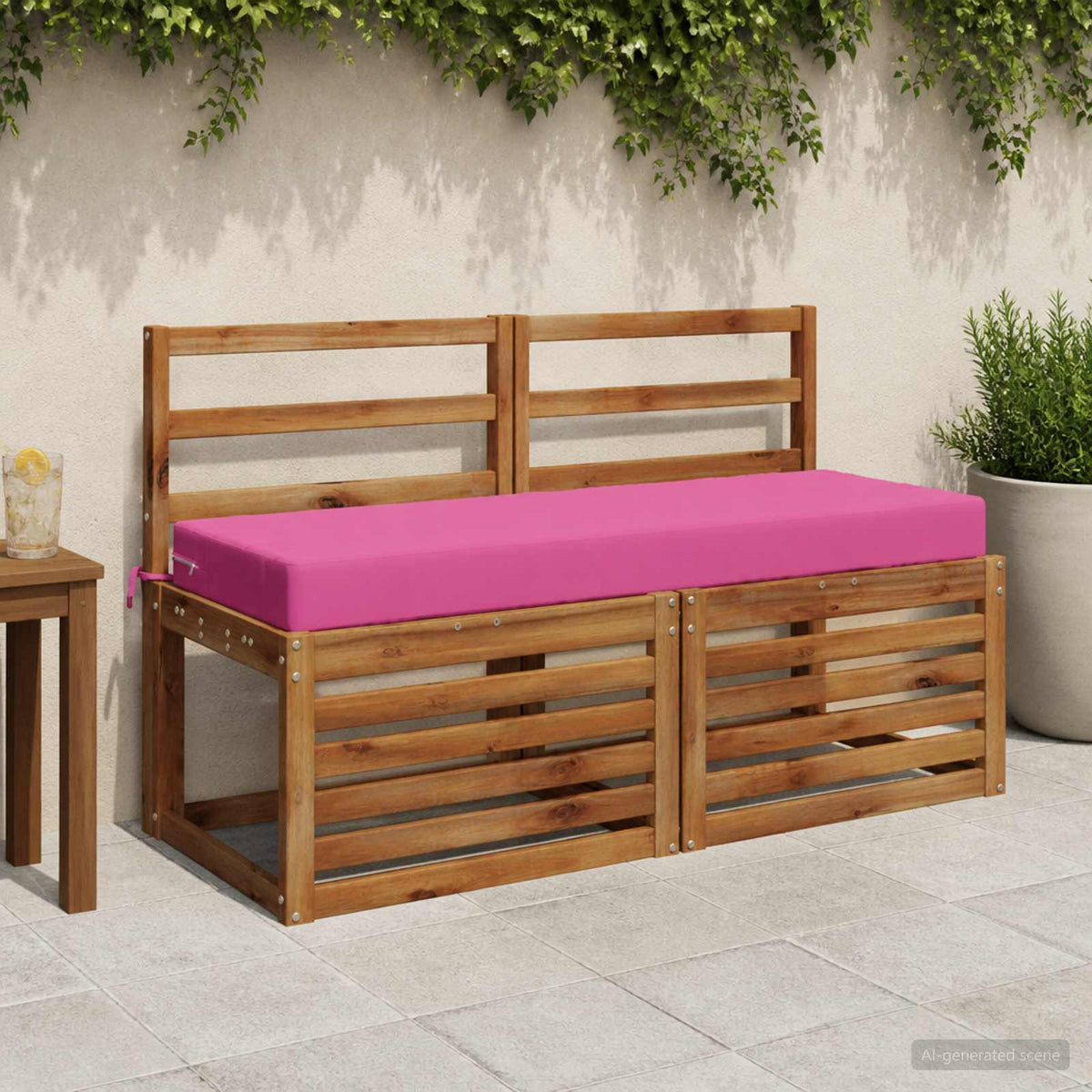 Sædehynde SOEST 100% polyester Lyserød 120 x 40 x 10 cm