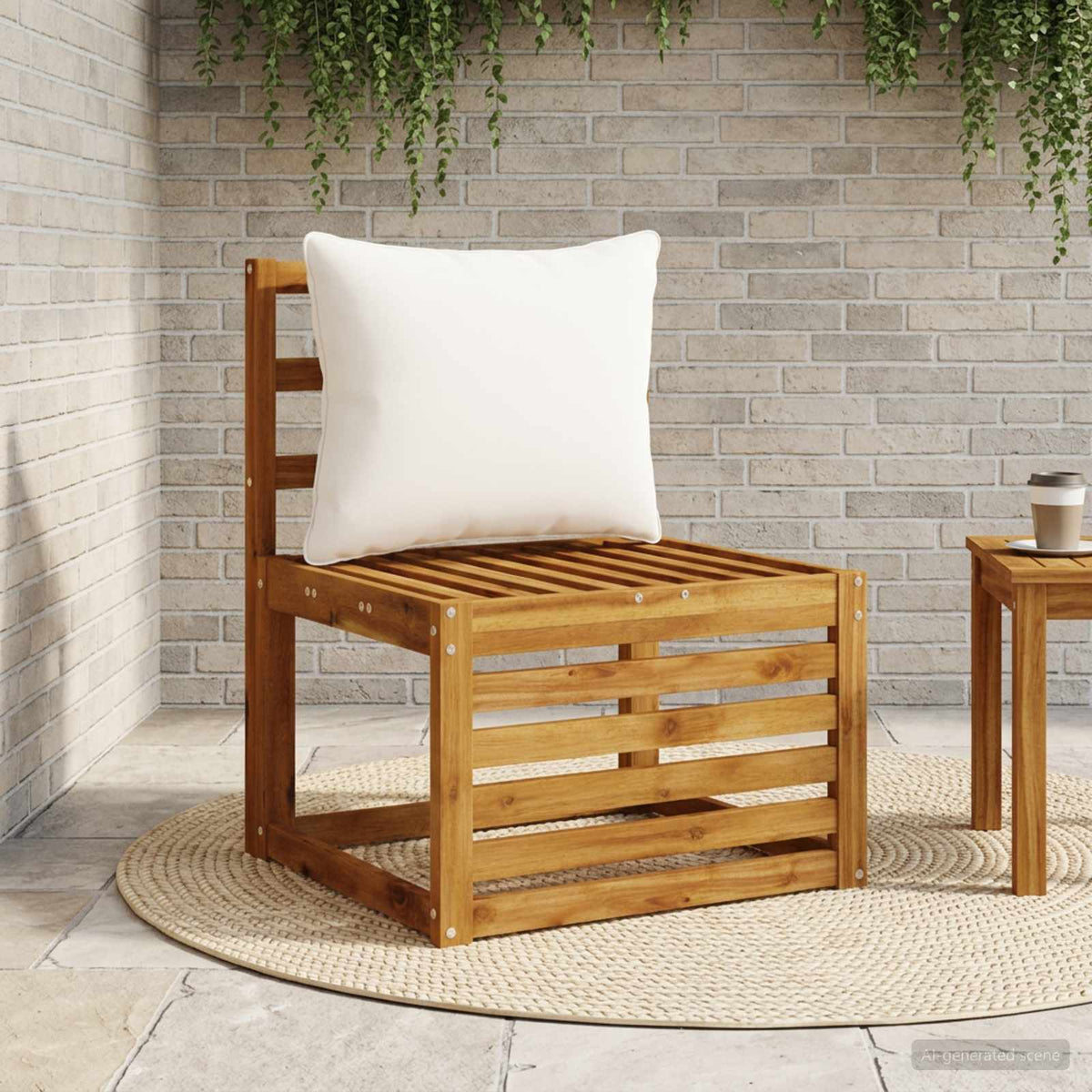 1-delte rygpuder PUTTEN 100% polyester Hvid 60 x 40 x 15 cm