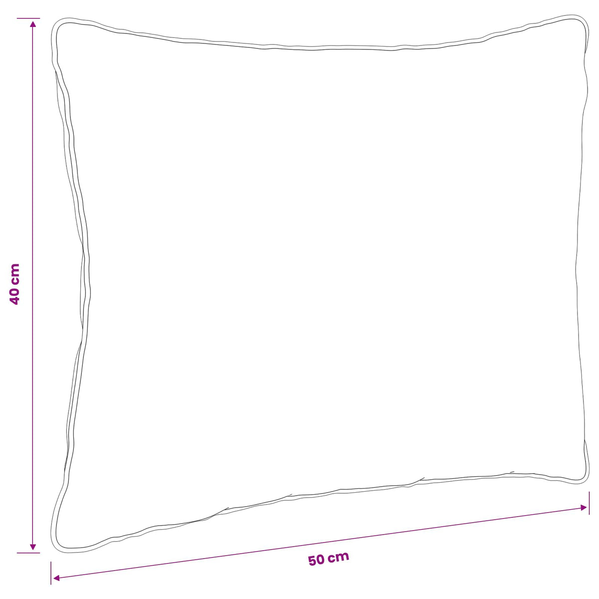 1-delte rygpuder PUTTEN 100% polyester Blå 50 x 40 x 15 cm