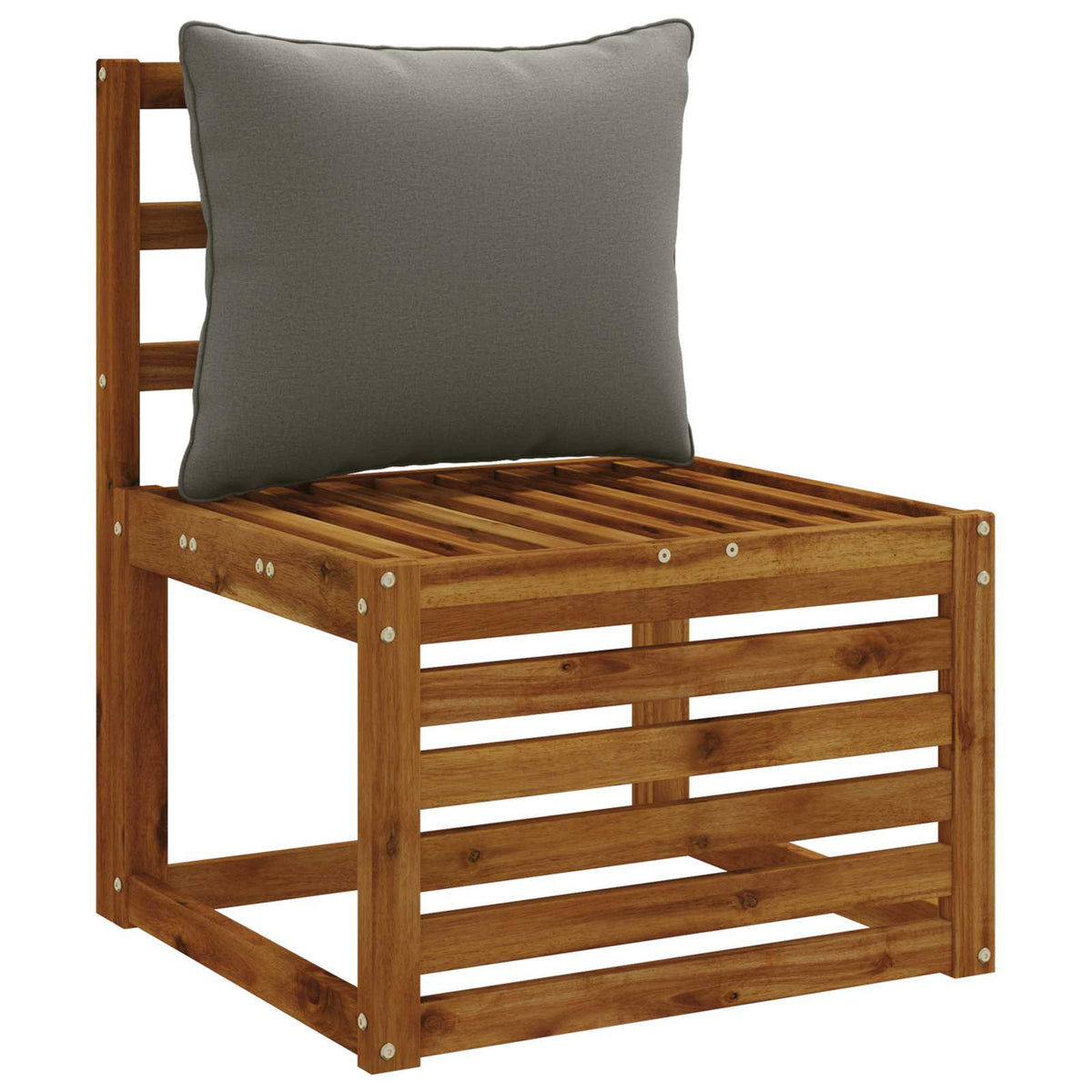 1-delte rygpuder PUTTEN 100% polyester Grå 50 x 40 x 15 cm