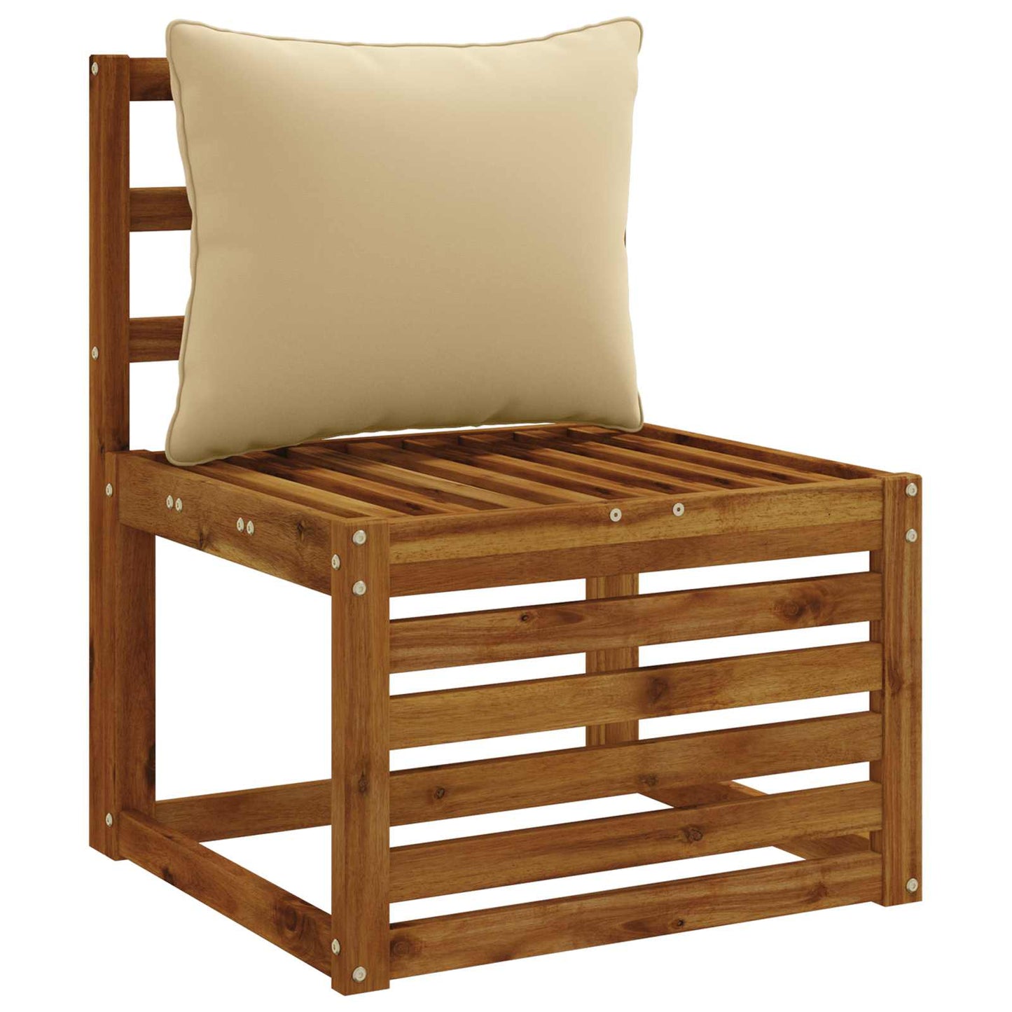 1-delte rygpuder PUTTEN 100% polyester Beige 50 x 40 x 15 cm