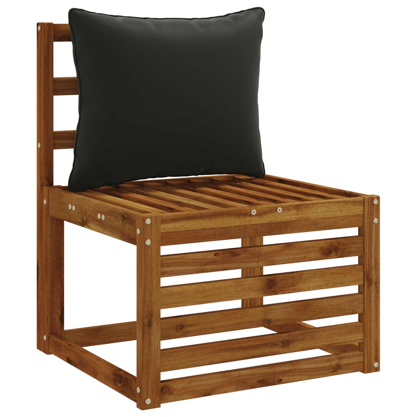 1-delte rygpuder PUTTEN 100% polyester Sort 50 x 40 x 15 cm