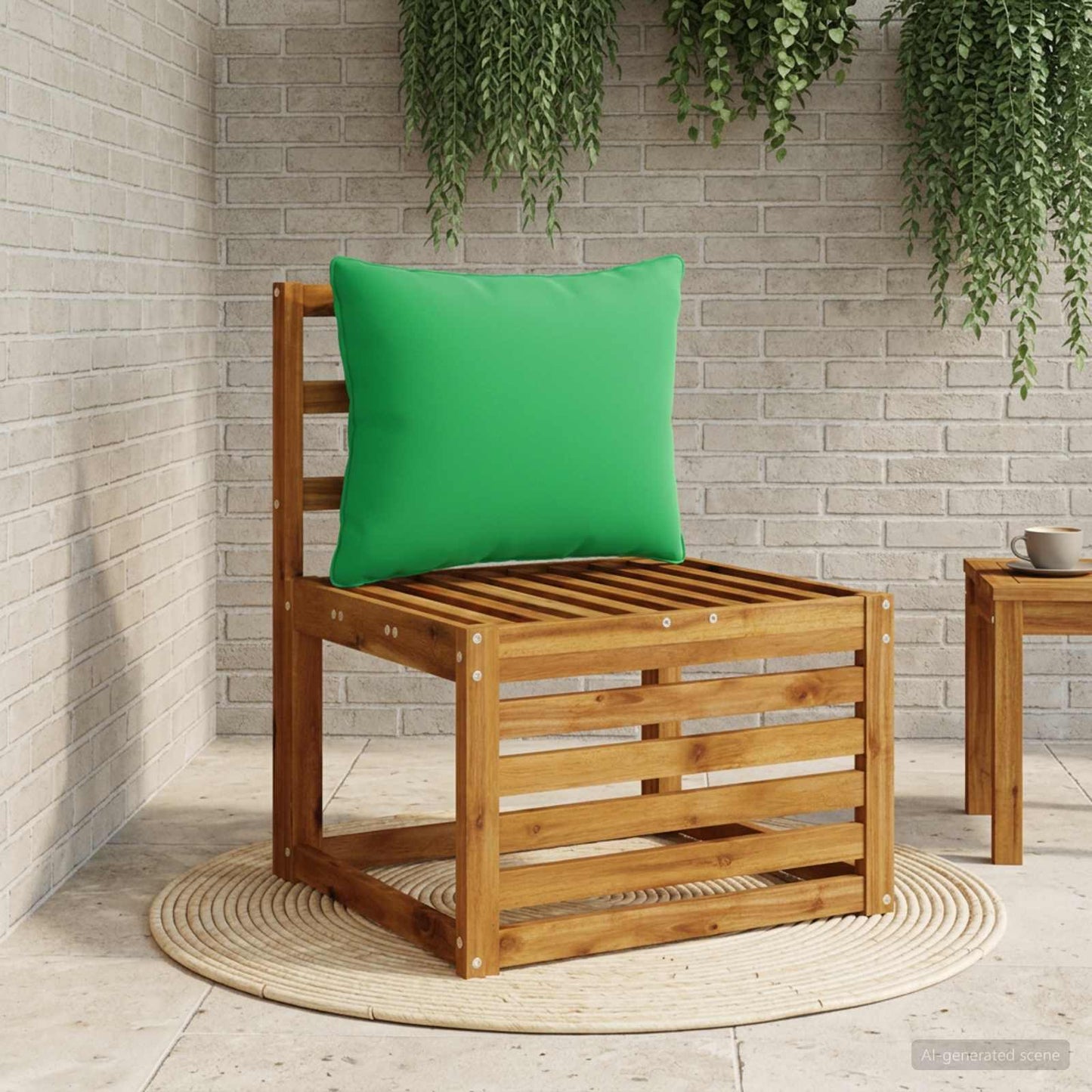 1-delte rygpuder PUTTEN 100% polyester Grøn 60 x 40 x 15 cm