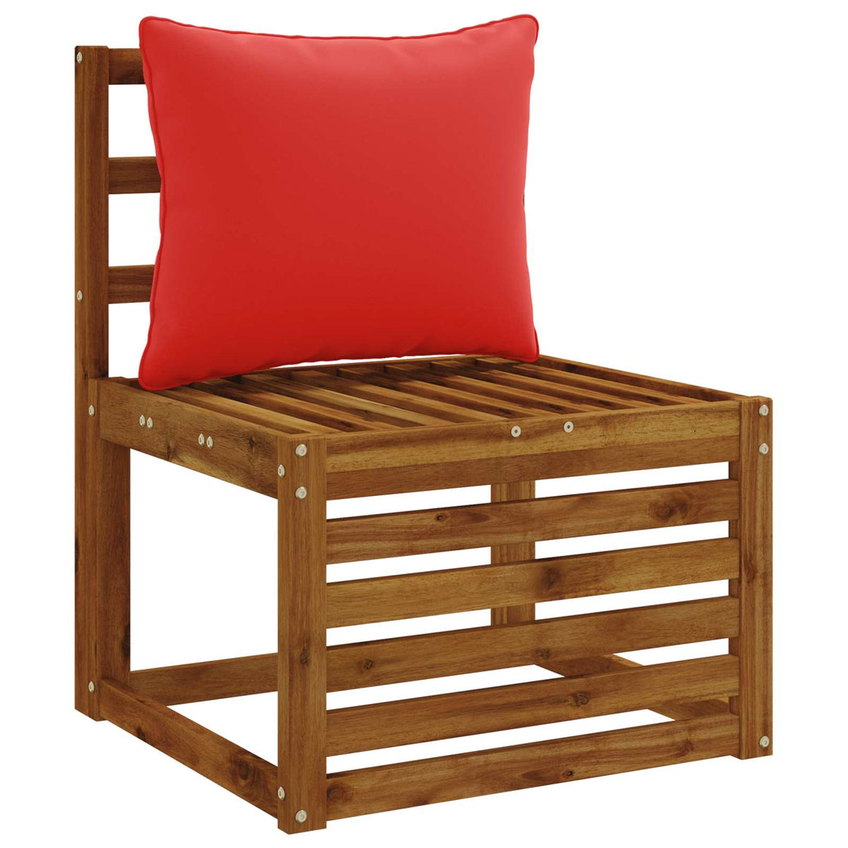 1-delte rygpuder PUTTEN 100% polyester Rød 50 x 40 x 15 cm