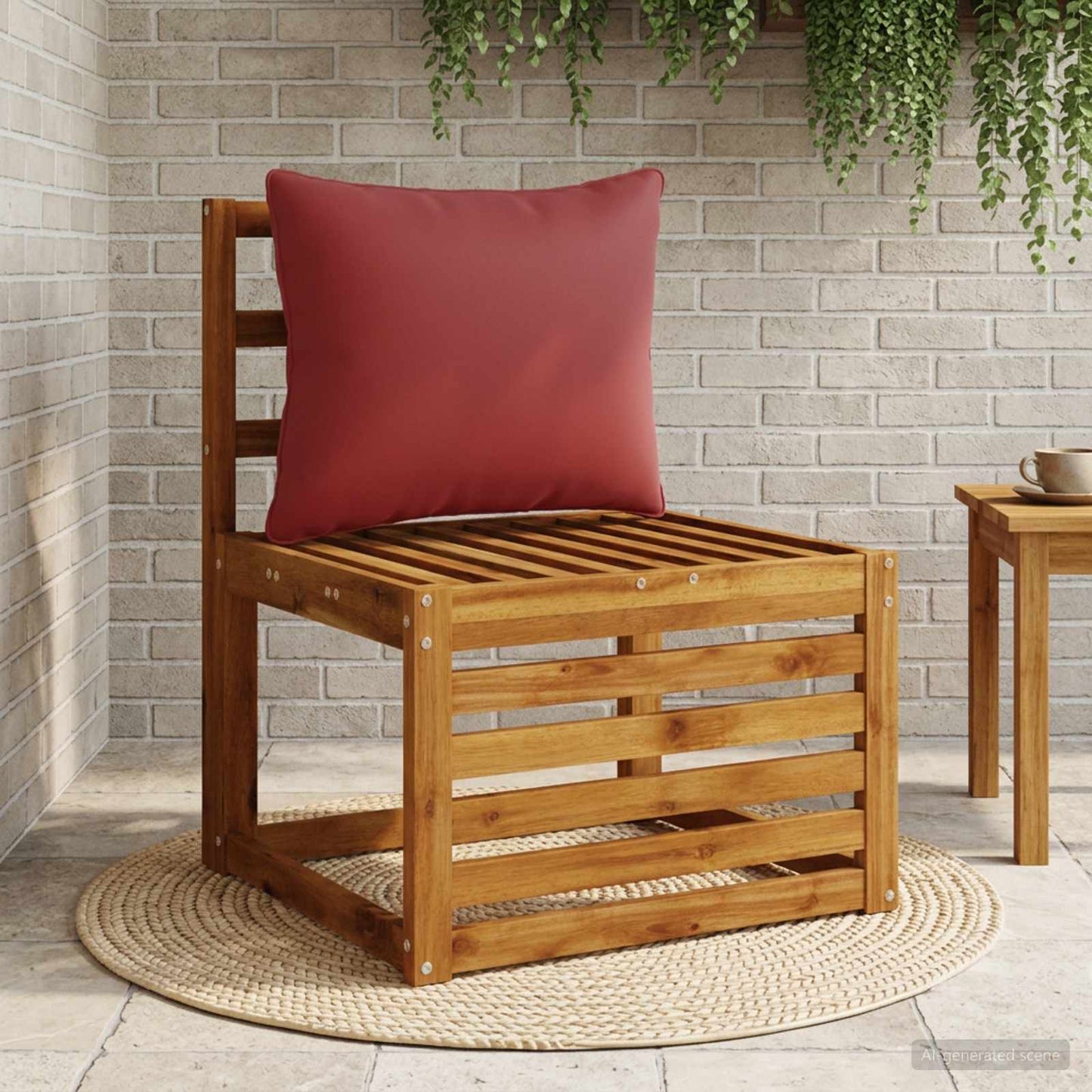 1-delte rygpuder PUTTEN 100% polyester Vinrød 50 x 40 x 15 cm
