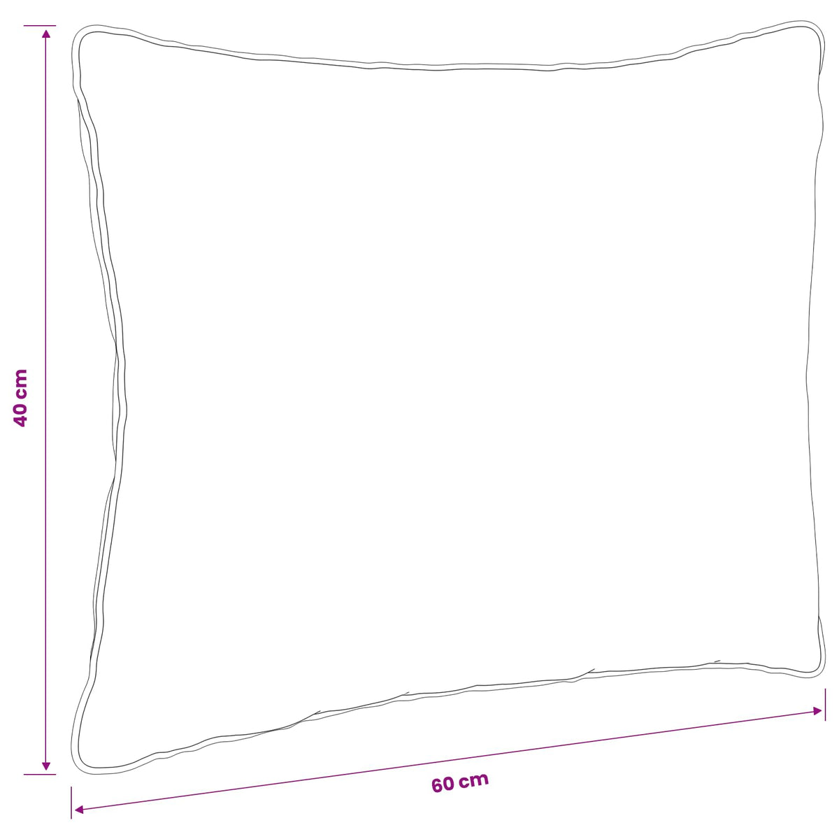 1-delte rygpuder PUTTEN 100% polyester Grå 60 x 40 x 15 cm