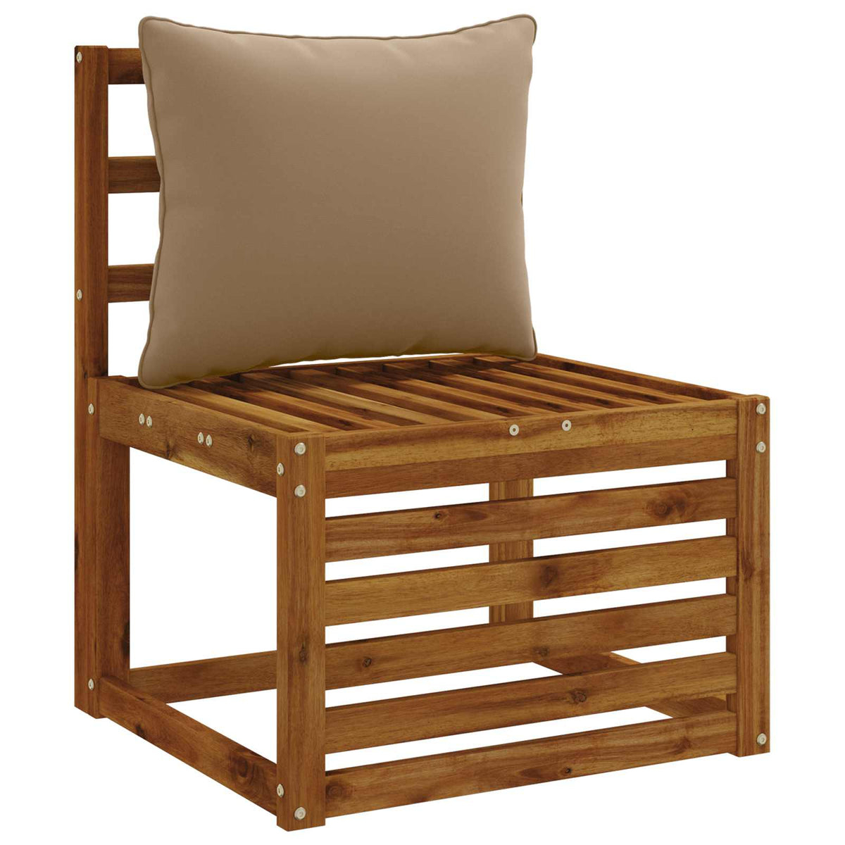 1-delte rygpuder PUTTEN 100% polyester Gråbrun 60 x 40 x 15 cm