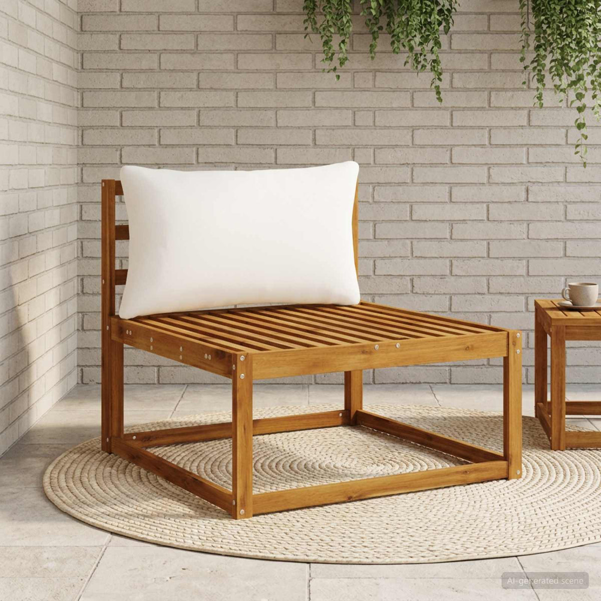 1-delte rygpuder PUTTEN 100% polyester Hvid 70 x 40 x 15 cm