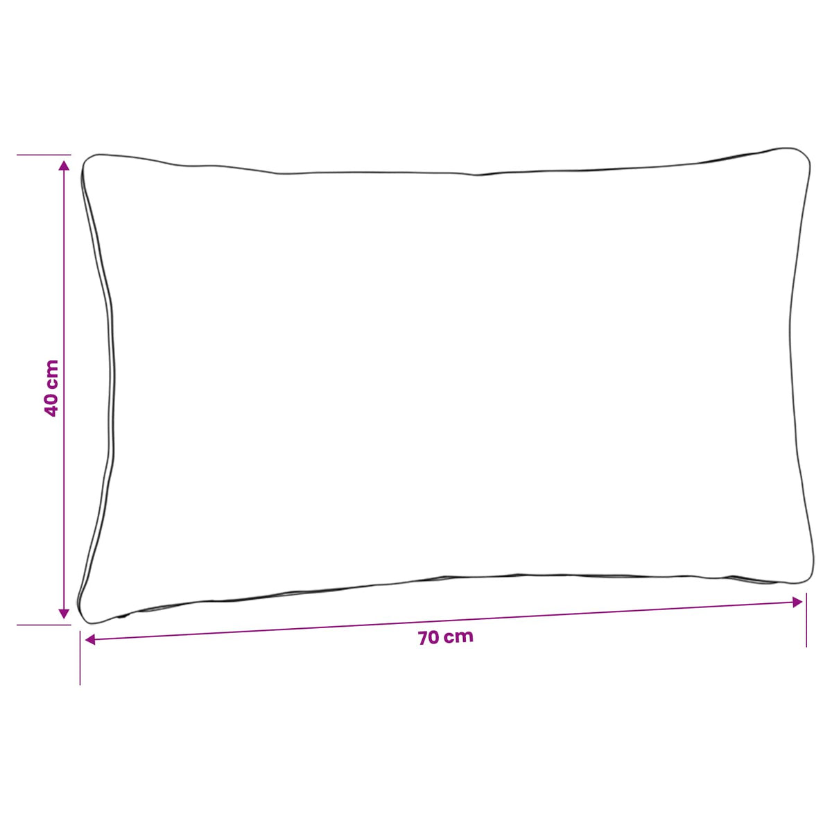 1-delte rygpuder PUTTEN 100% polyester Hvid 70 x 40 x 15 cm