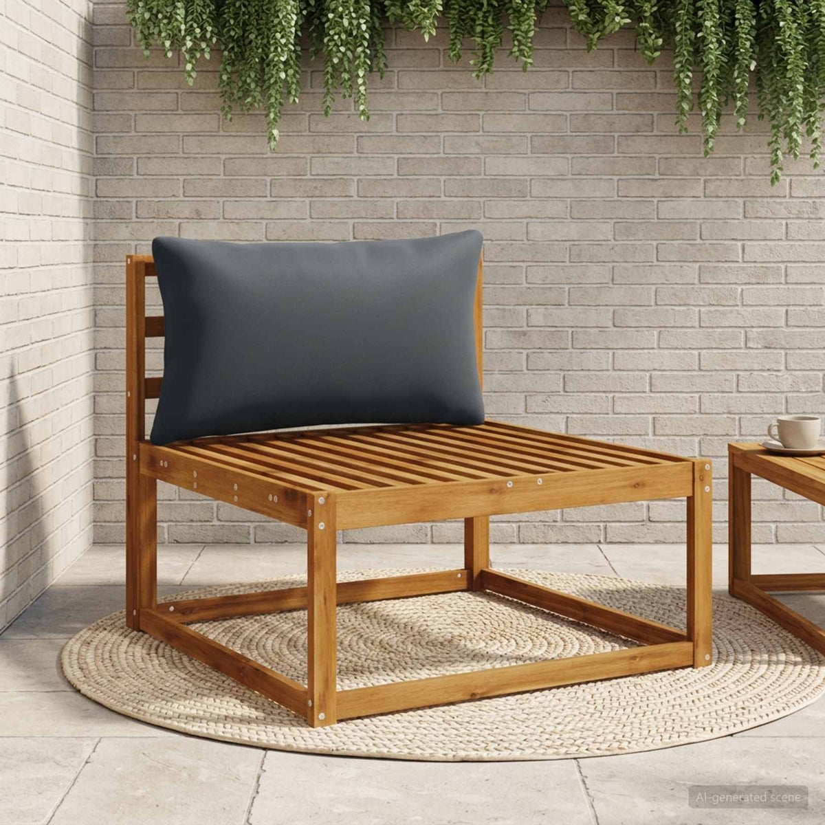 1-delte rygpuder PUTTEN 100% polyester Mørk blå 70 x 40 x 15 cm
