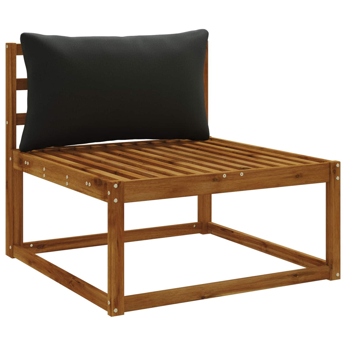1-delte rygpuder PUTTEN 100% polyester Sort 70 x 40 x 15 cm