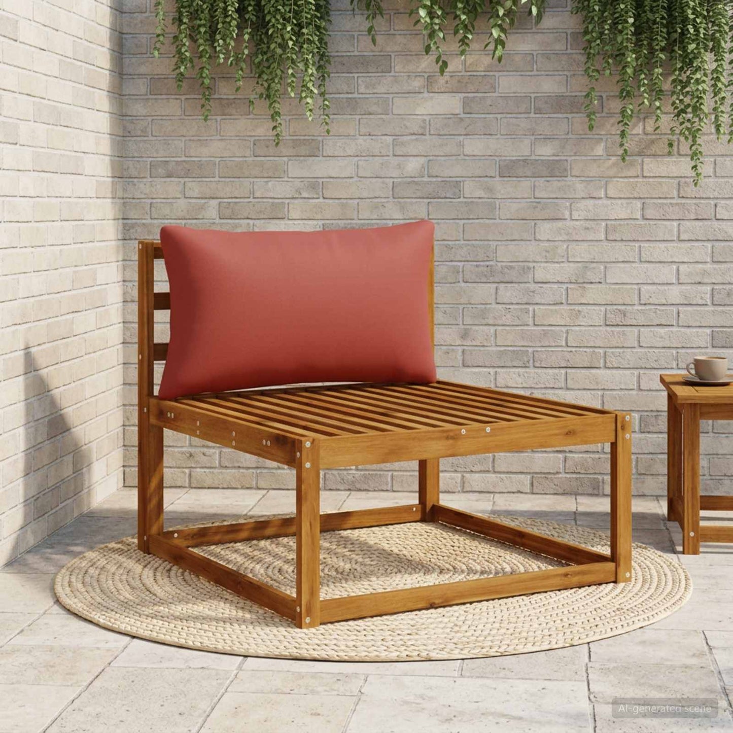 1-delte rygpuder PUTTEN 100% polyester Rød 70 x 40 x 15 cm