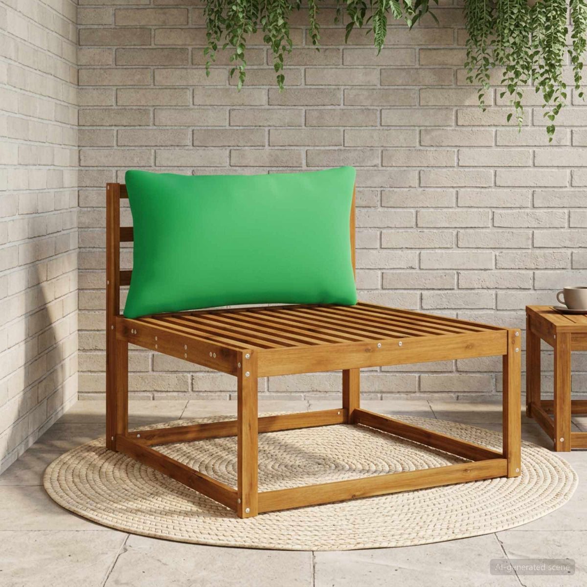 1-delte rygpuder PUTTEN 100% polyester Grøn 80 x 40 x 15 cm
