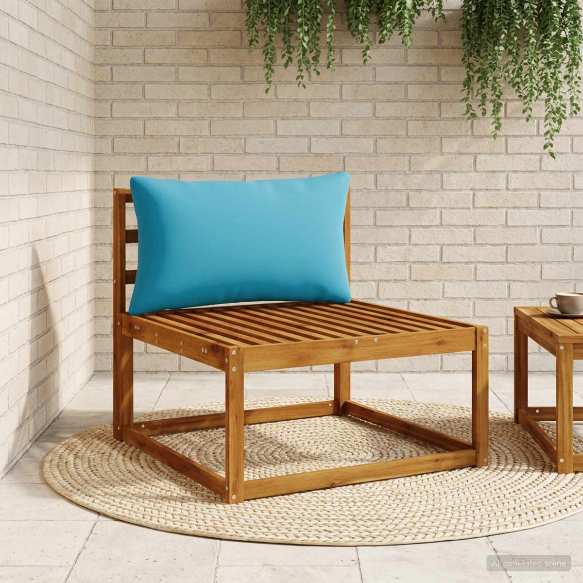 1-delte rygpuder PUTTEN 100% polyester Lyseblå 70 x 40 x 15 cm