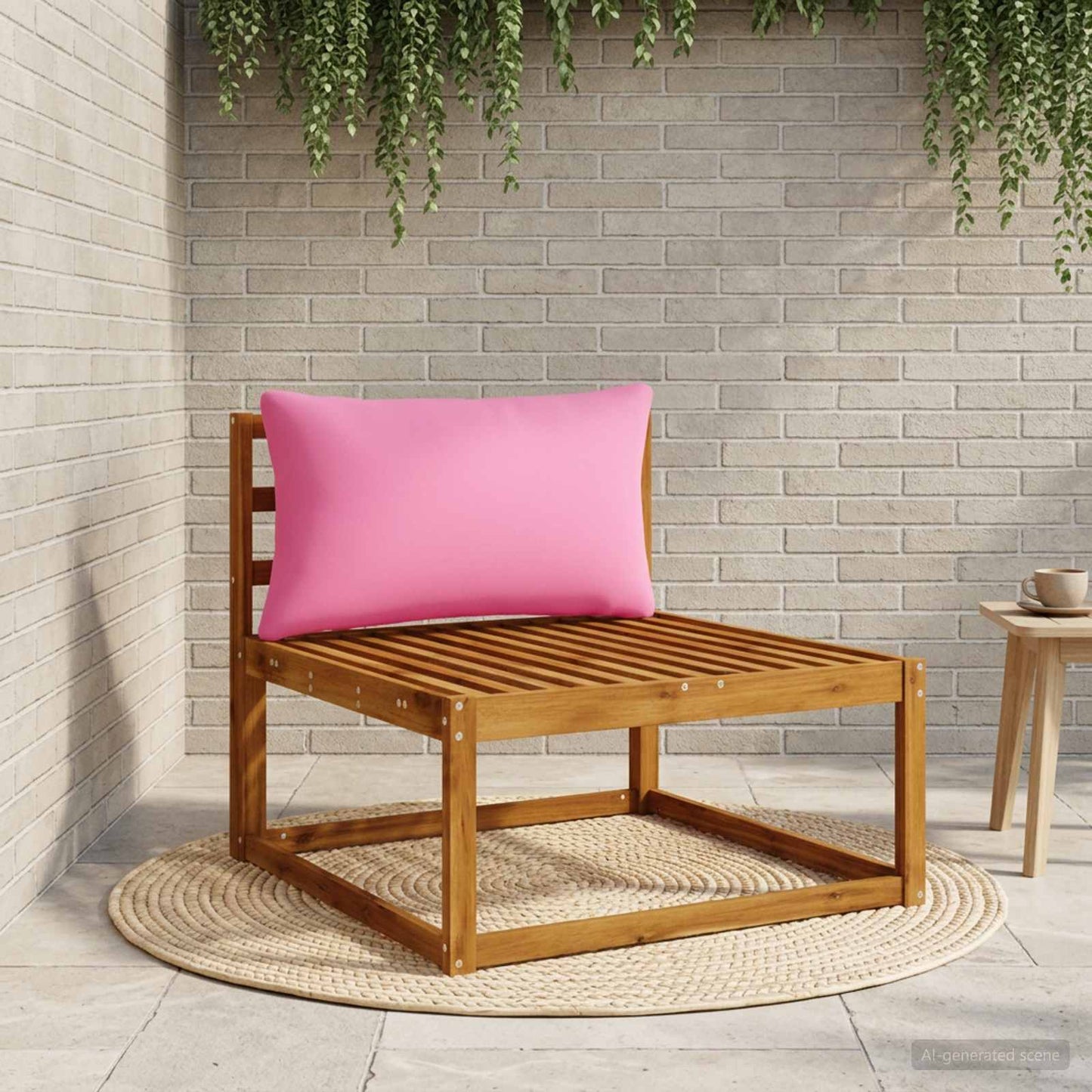 1-delte rygpuder PUTTEN 100% polyester Lyserød 80 x 40 x 15 cm