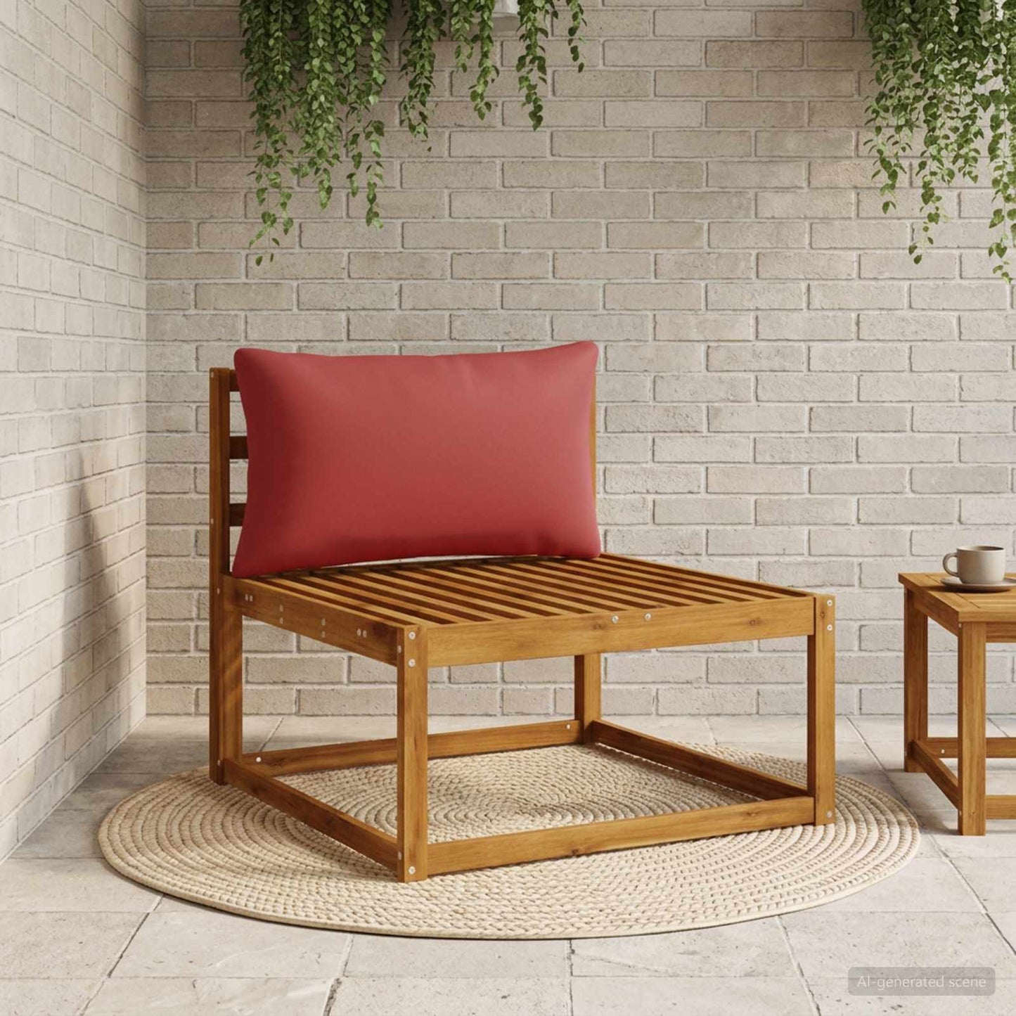1-delte rygpuder PUTTEN 100% polyester Vinrød 70 x 40 x 15 cm