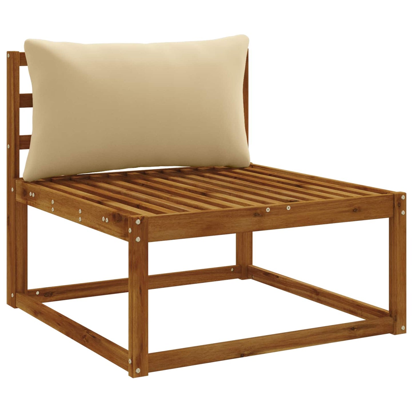 1-delte rygpuder PUTTEN 100% polyester Beige 80 x 40 x 15 cm
