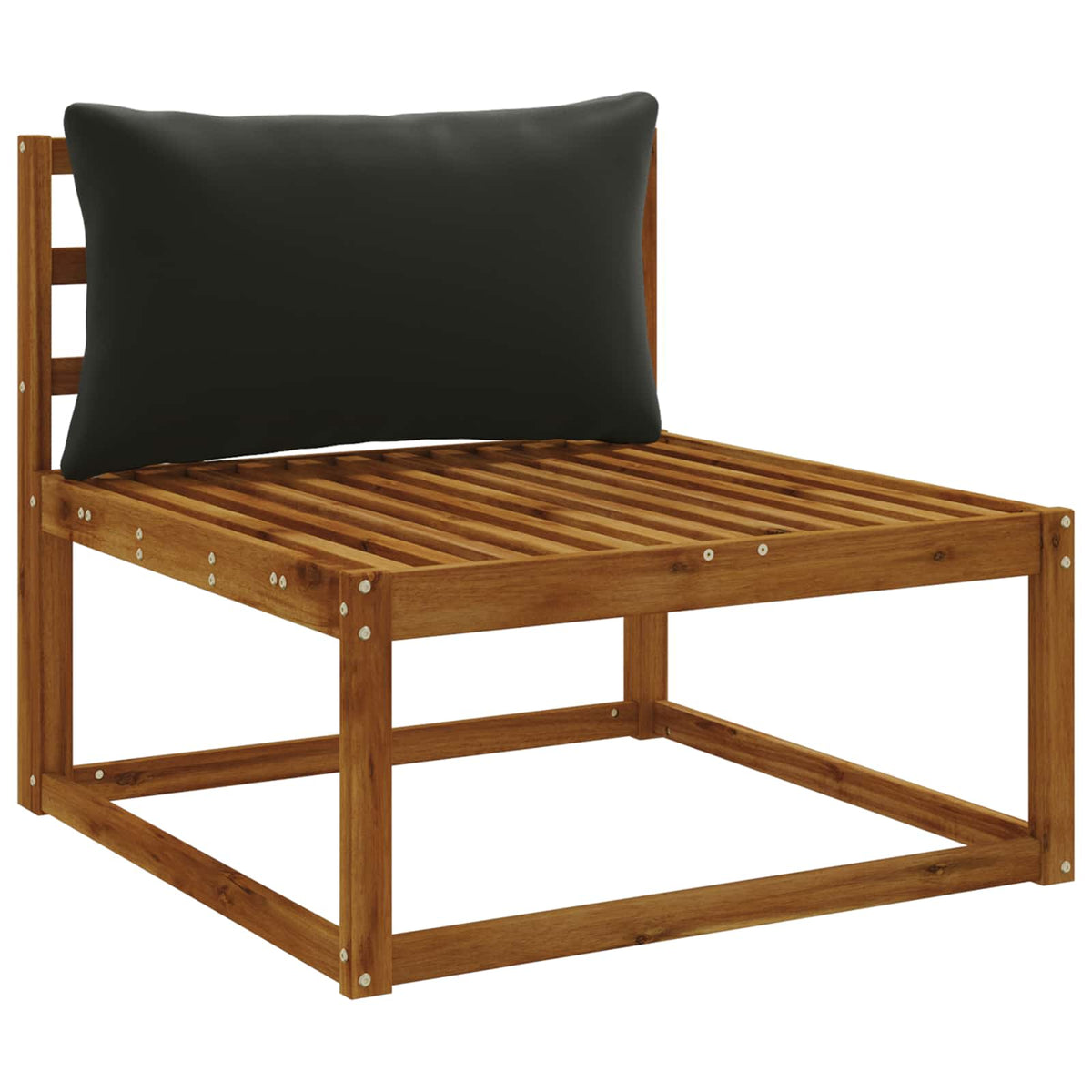 1-delte rygpuder PUTTEN 100% polyester Sort 80 x 40 x 15 cm