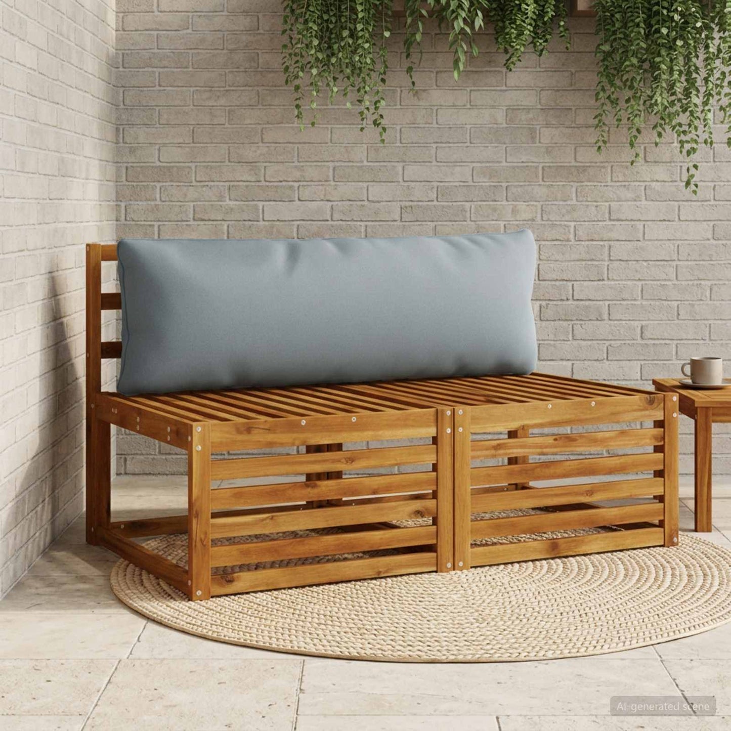 1-delte rygpuder PUTTEN 100% polyester Blå 120 x 40 x 15 cm