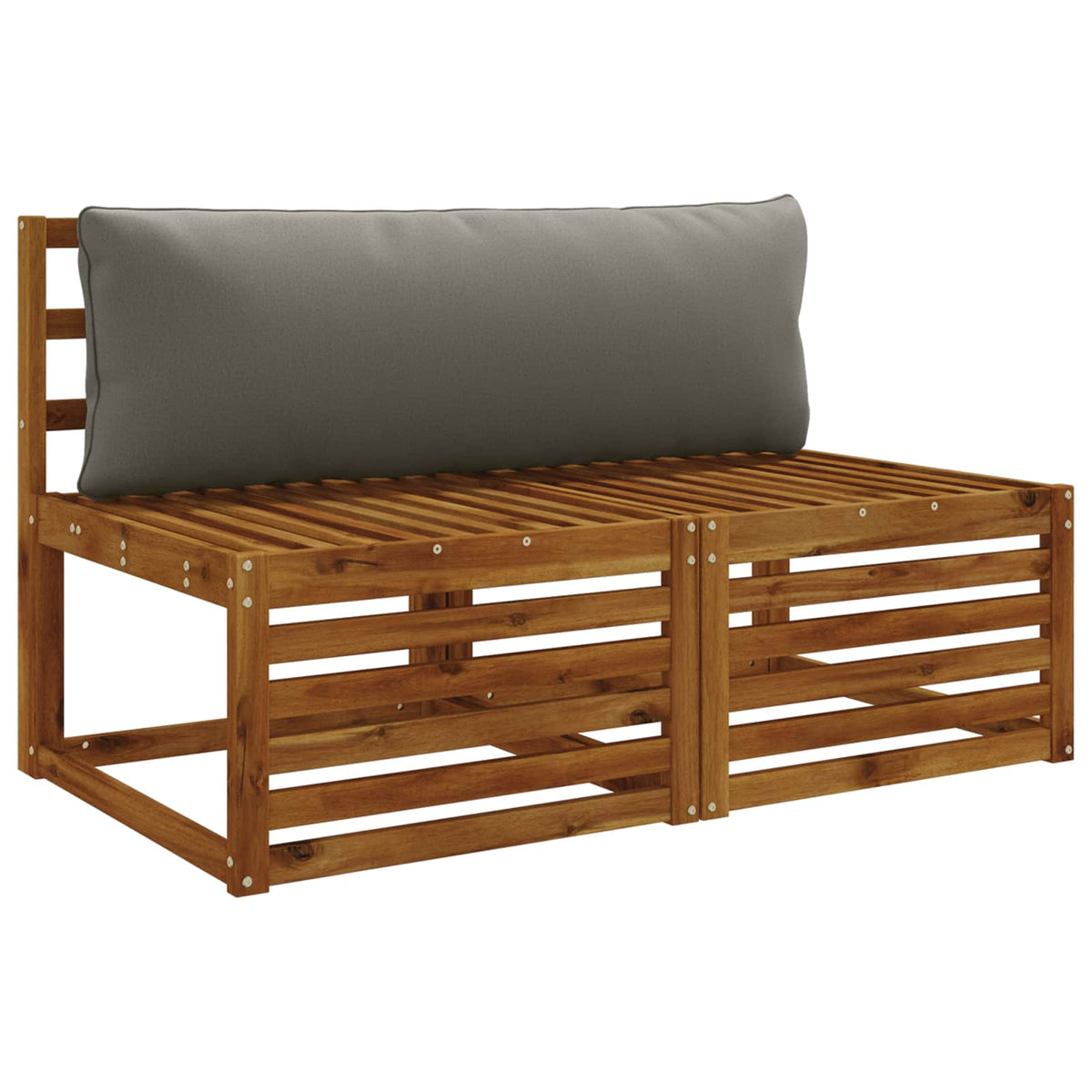 1-delte rygpuder PUTTEN 100% polyester Grå 120 x 40 x 15 cm