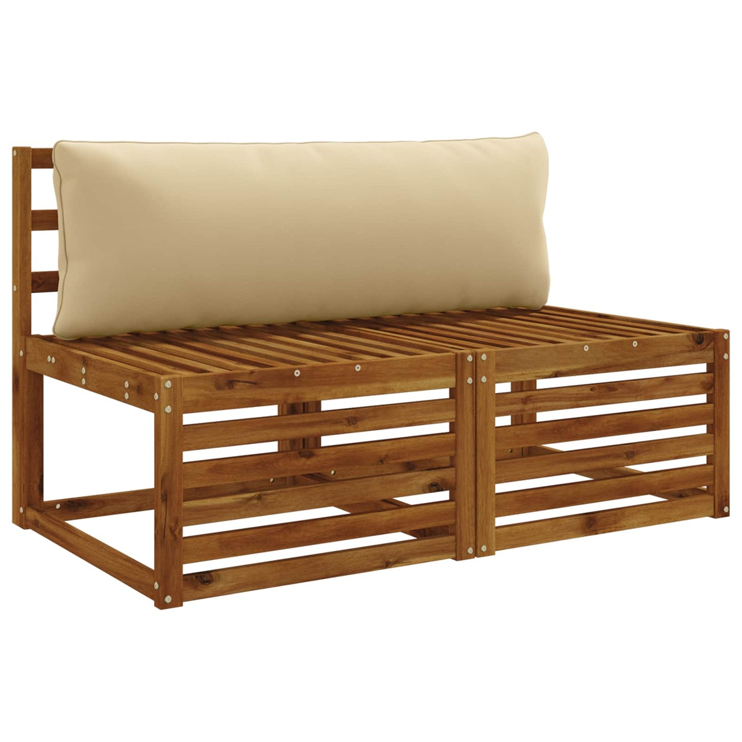 1-delte rygpuder PUTTEN 100% polyester Beige 120 x 40 x 15 cm