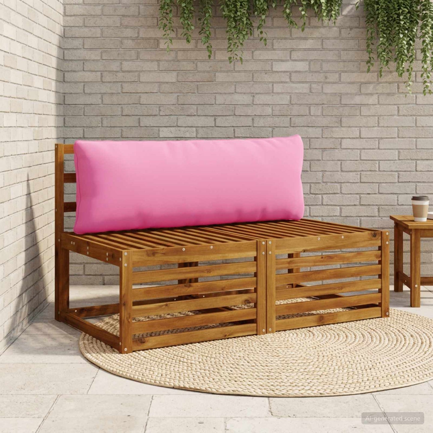 1-delte rygpuder PUTTEN 100% polyester Lyserød 120 x 40 x 15 cm