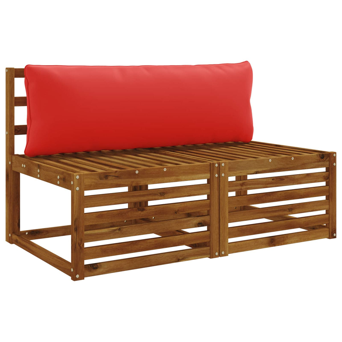 1-delte rygpuder PUTTEN 100% polyester Rød 120 x 40 x 15 cm