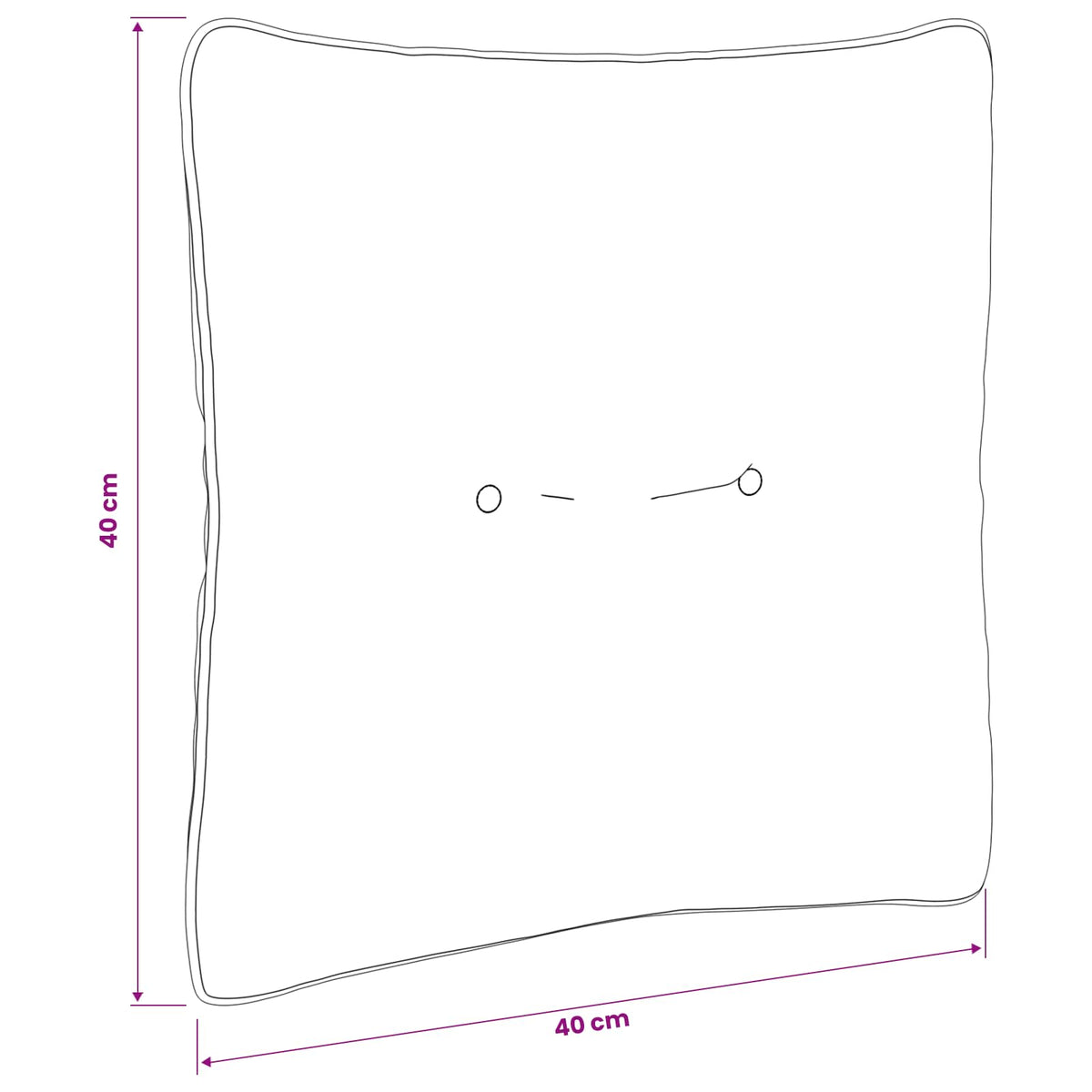 Rygpude PUTTEN 100% polyester Lys grøn 40 x 40 x 10 cm
