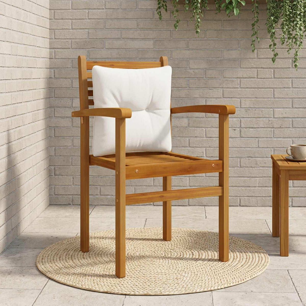 Rygpude PUTTEN 100% polyester Hvid 40 x 40 x 10 cm